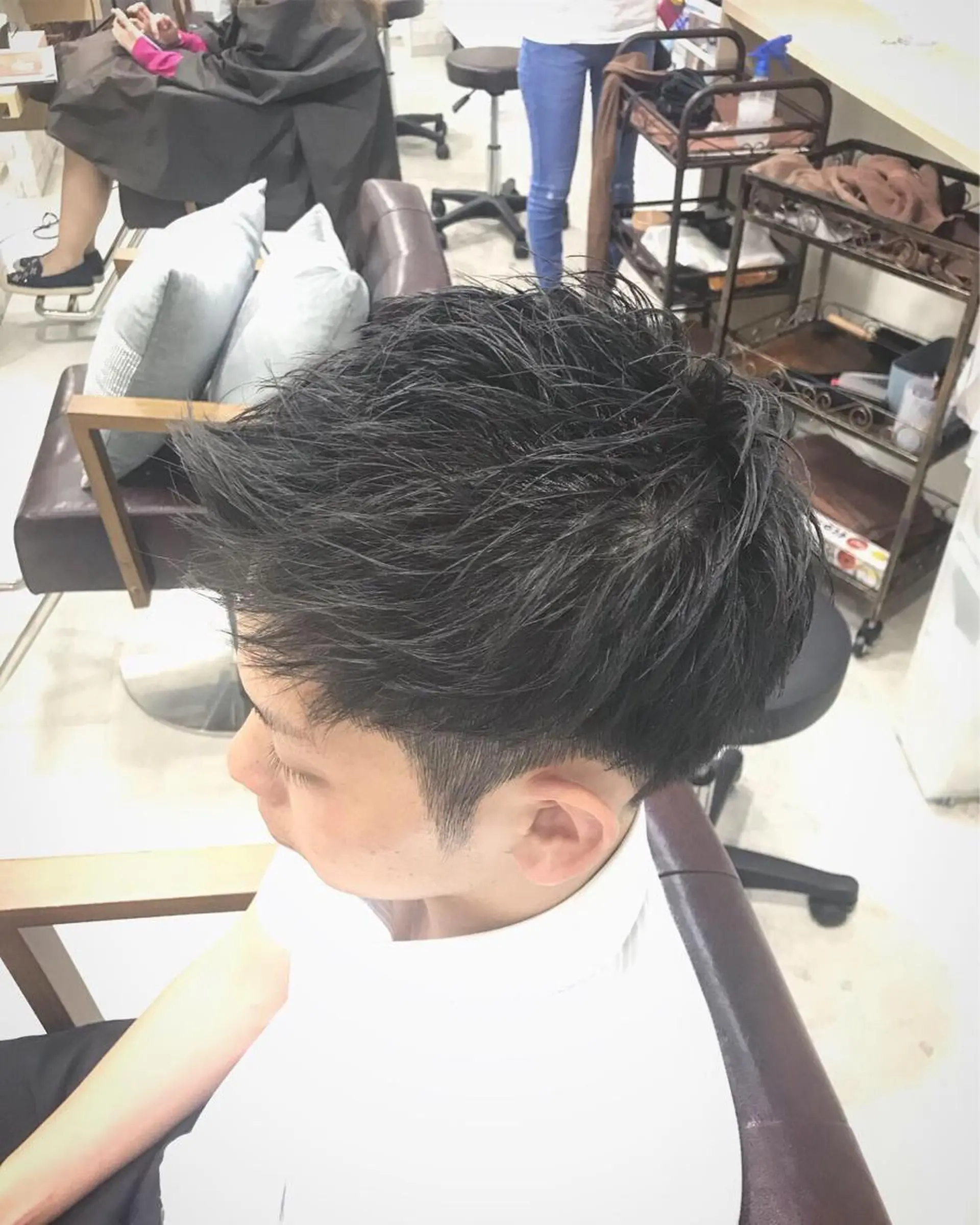 ショート パーマ メンズ モヒカン カット マンツーマン/透明感 foi hairのヘアスタイル