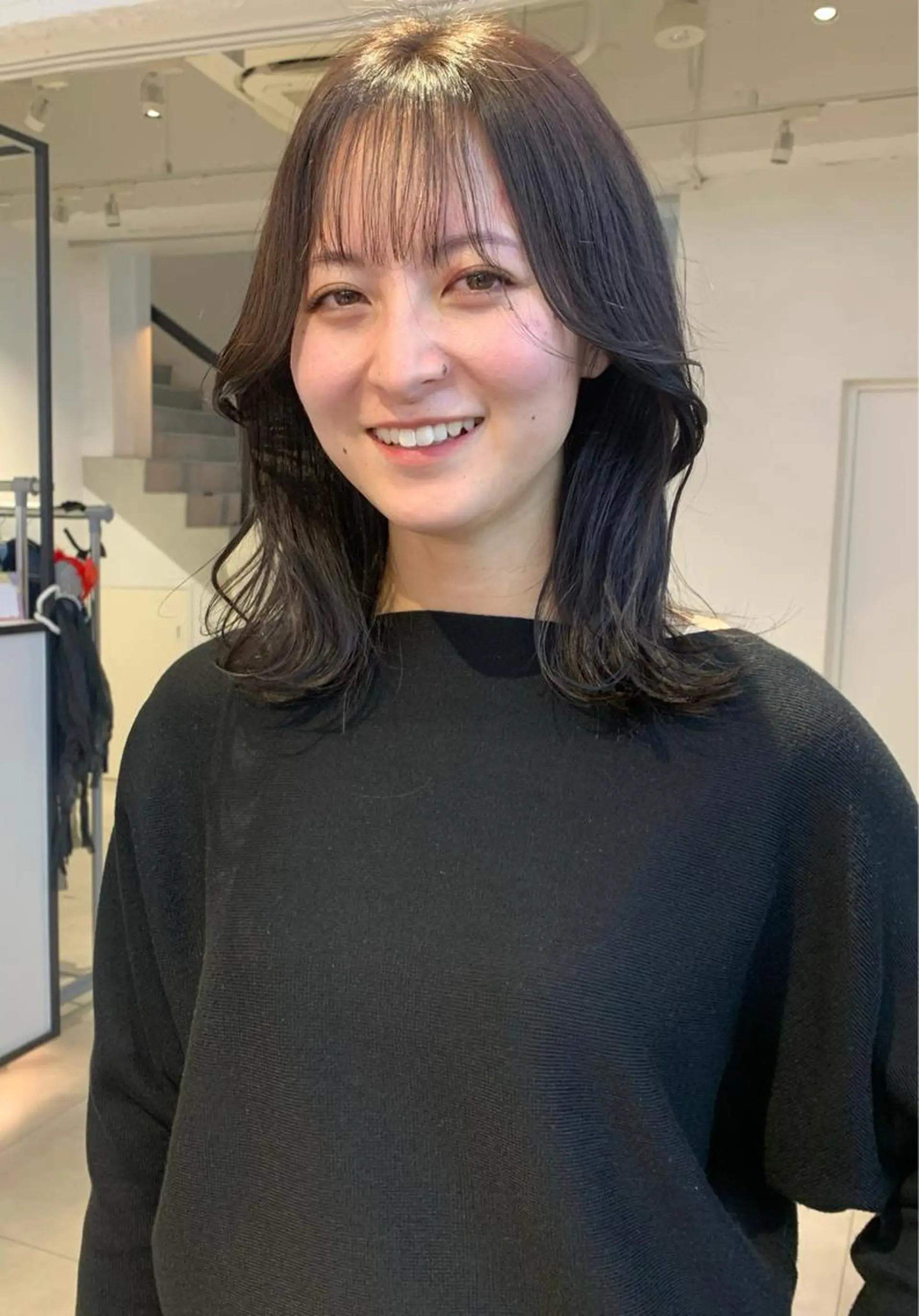 ミディアム 顔周りカット 韓国風ヘア カット Kureha/ネイル トレンドヘアのマツエク・マツパデザイン