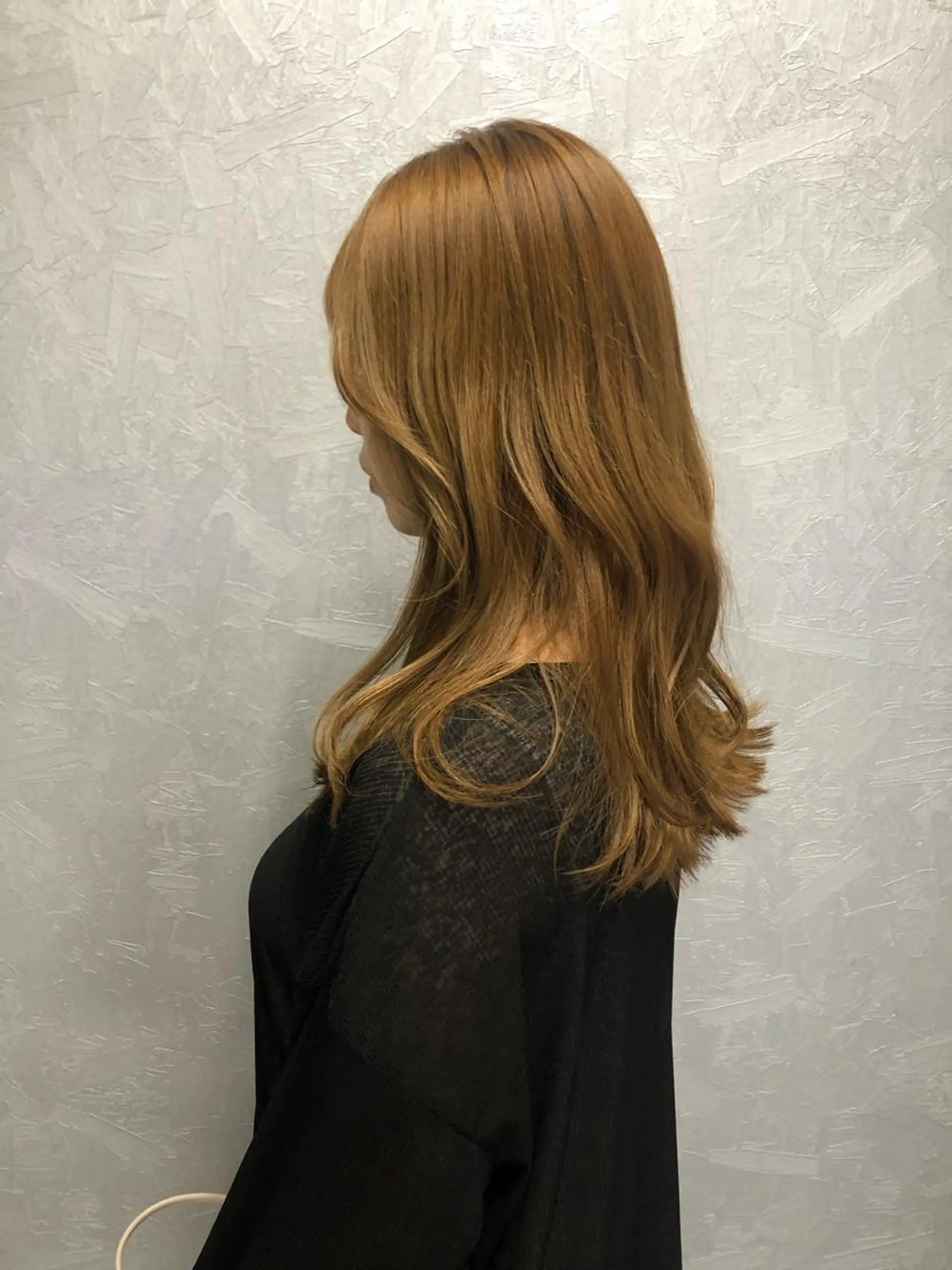 セミロング 韓国風ヘア レイヤーカット オルチャンヘア カット 所渉/韓国レイヤー /ウルフカットのヘアスタイル