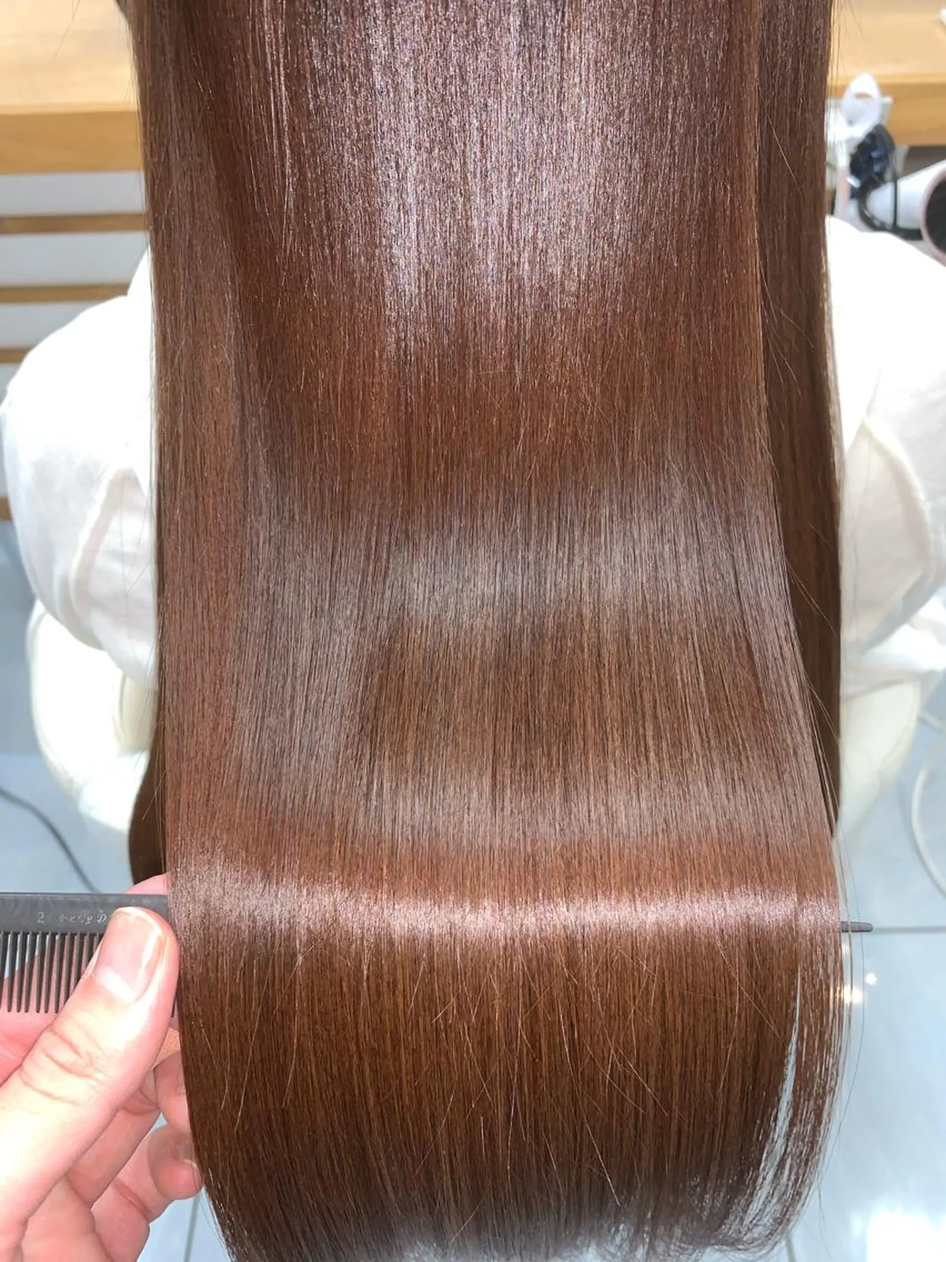 セミロング カラー パーマ 髪質改善 カット 縮毛矯正 髪質改善/縮毛矯正 /ブリーチ矯正/岡部のヘアスタイル