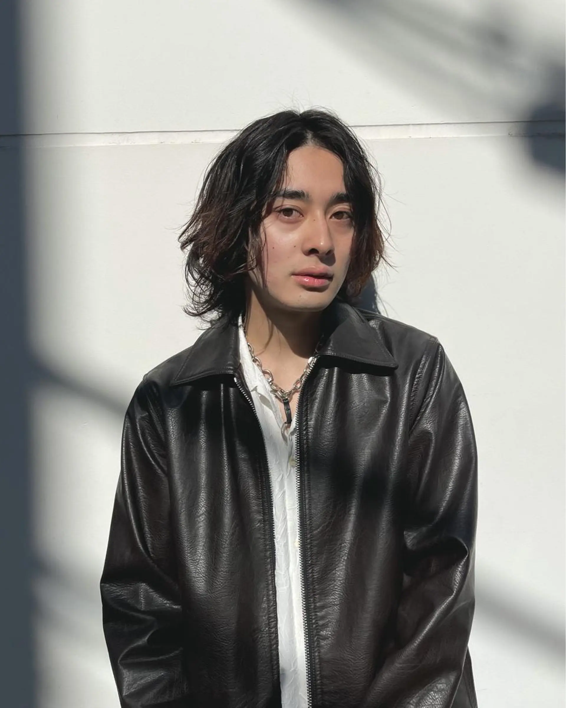 ミディアム パーマ メンズ 【センターパート】 大竹　龍之介のヘアスタイル