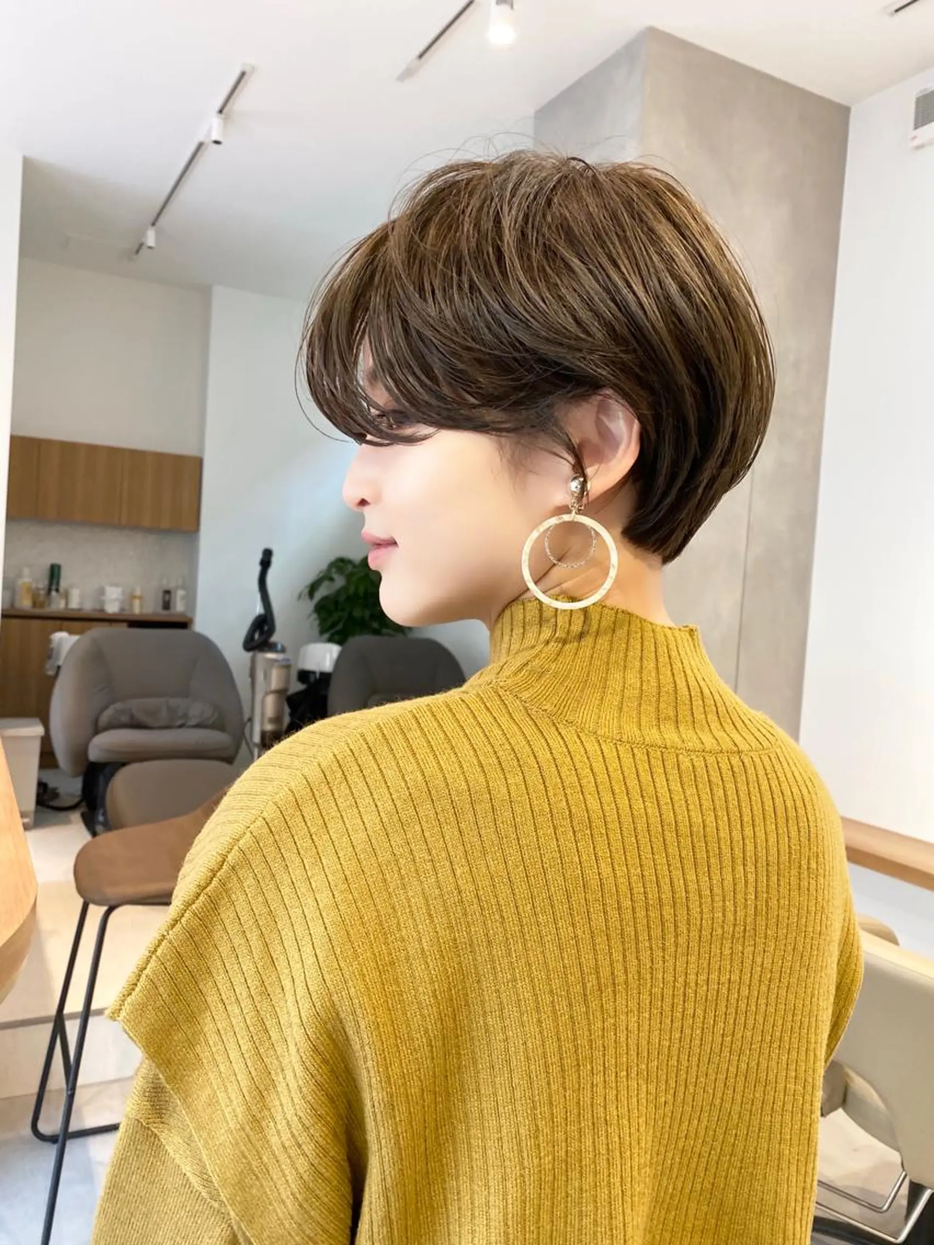 ショート カラー パーマ いしばし なおやのヘアスタイル