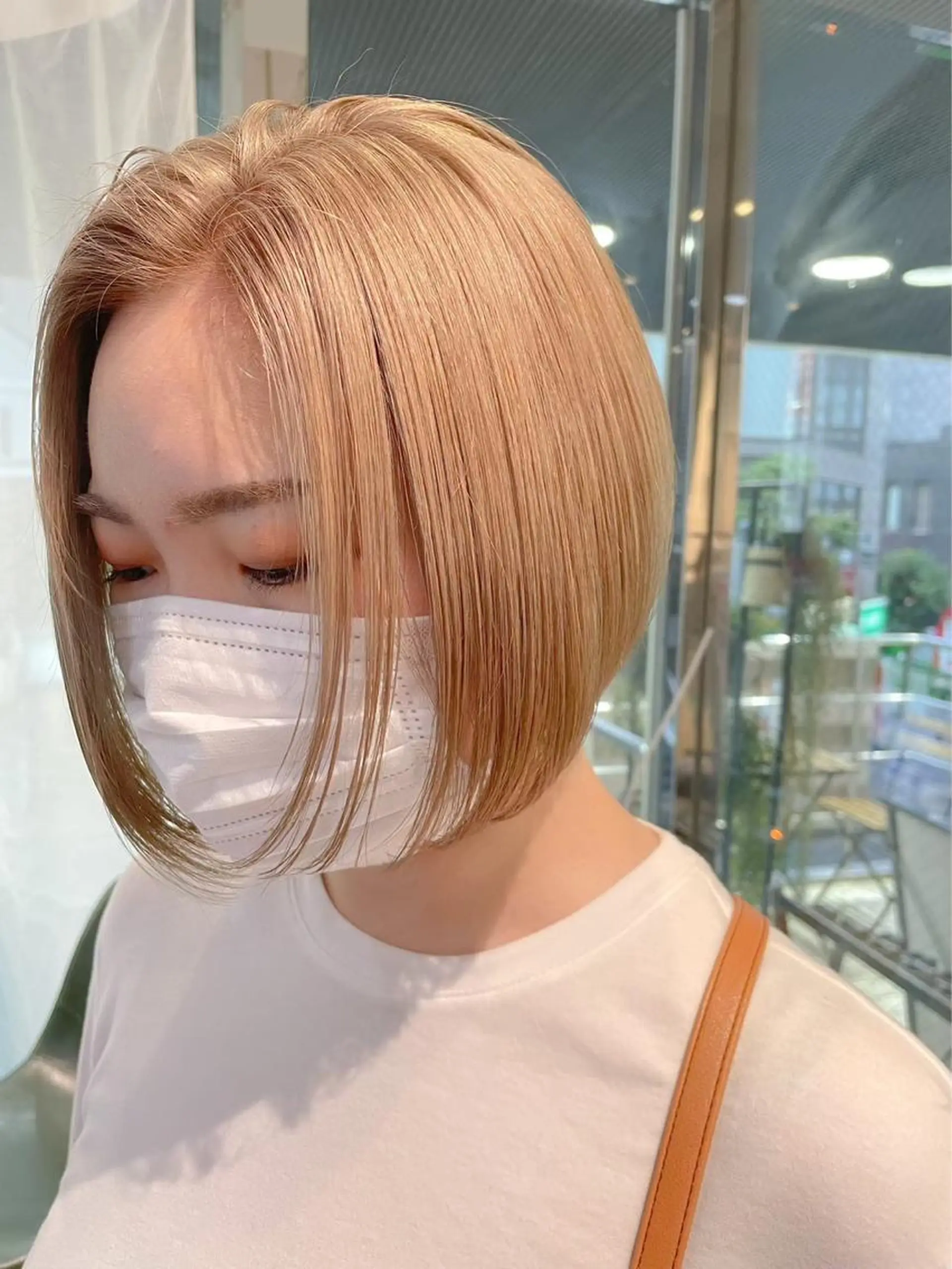 ミディアム カラー ブリーチ ケアブリーチ 透明感カラー デザインカラー ダブルカラー メンズ特化/マツエク AYAKA🌙のヘアスタイル