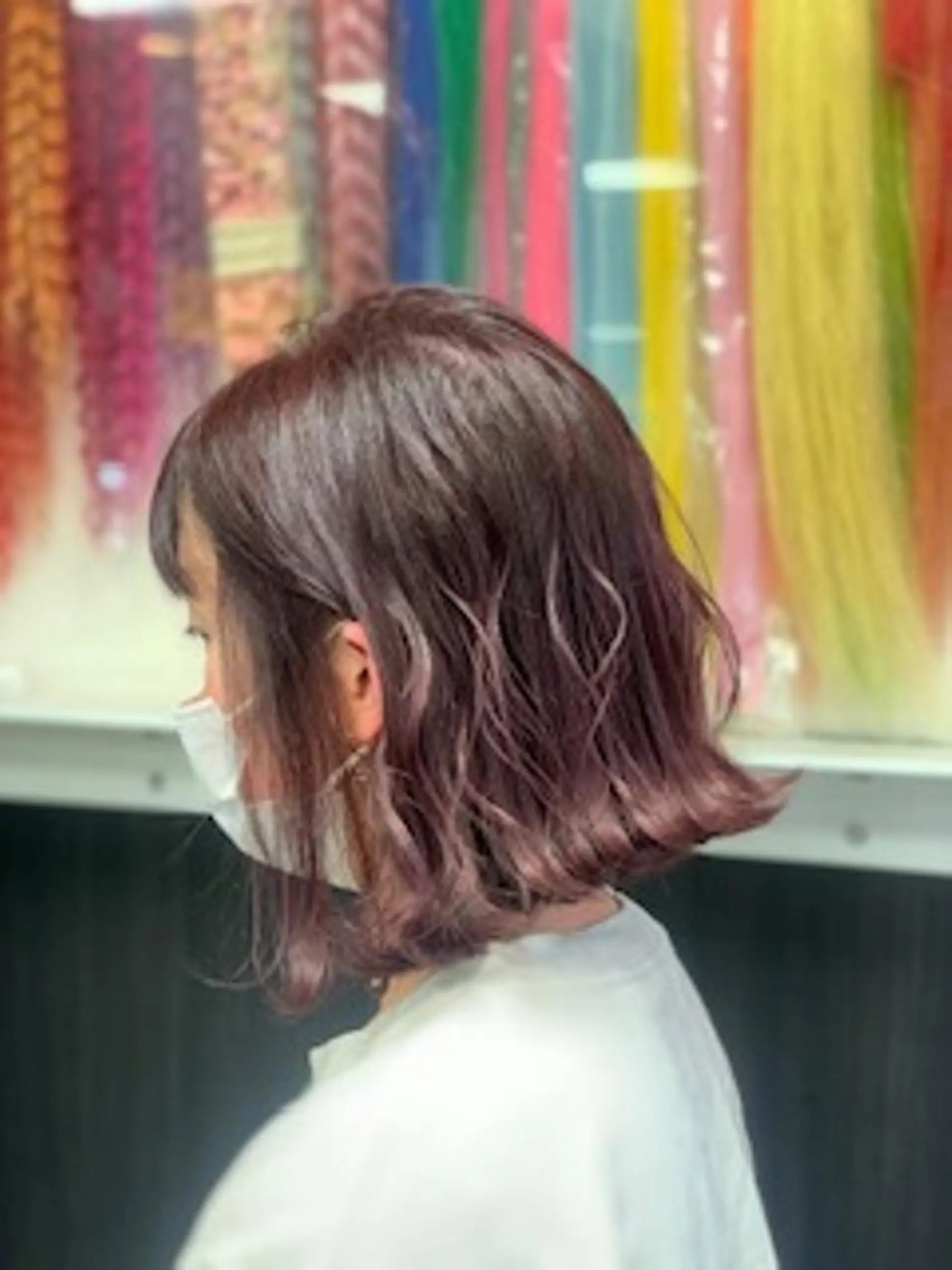 ショート パープルカラー ボブ 韓国カラー/エクステ carryのヘアスタイル