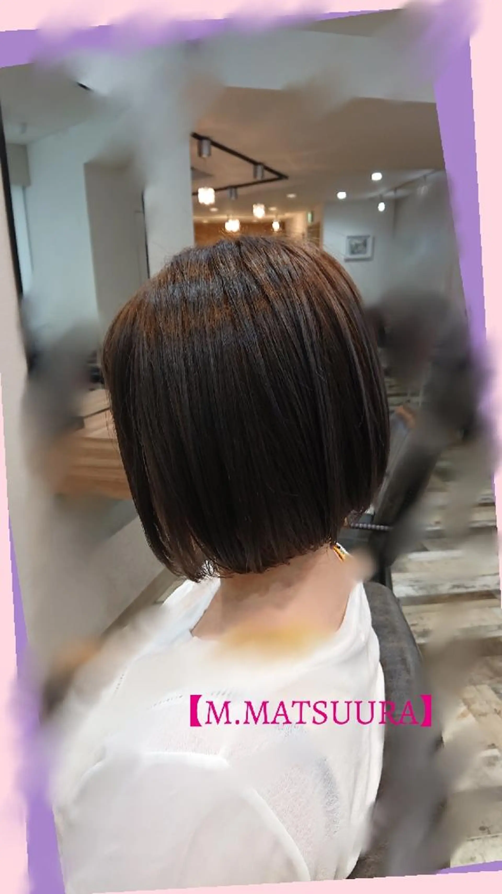 ショート 前下がりボブ ボブ カット ヘアカラー 松浦 美和【miwa】のヘアスタイル