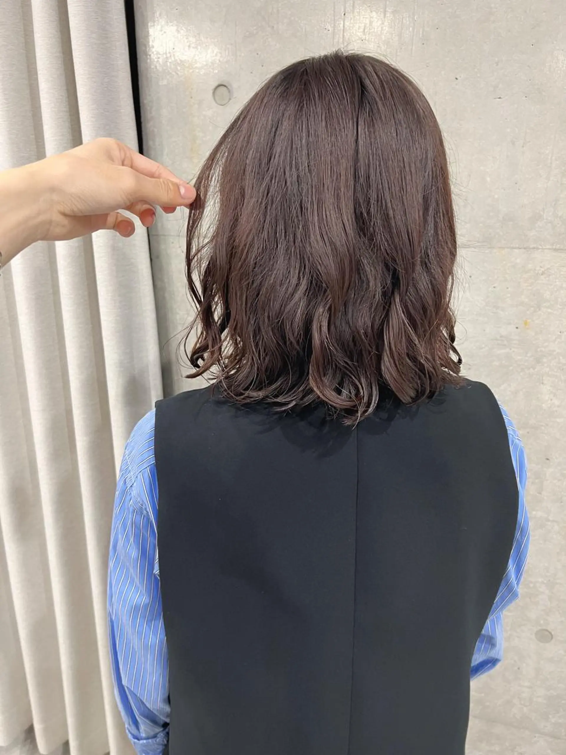 ミディアム パーマ ボブパーマコテ巻き風 パーマNo1深江秀平のヘアスタイル