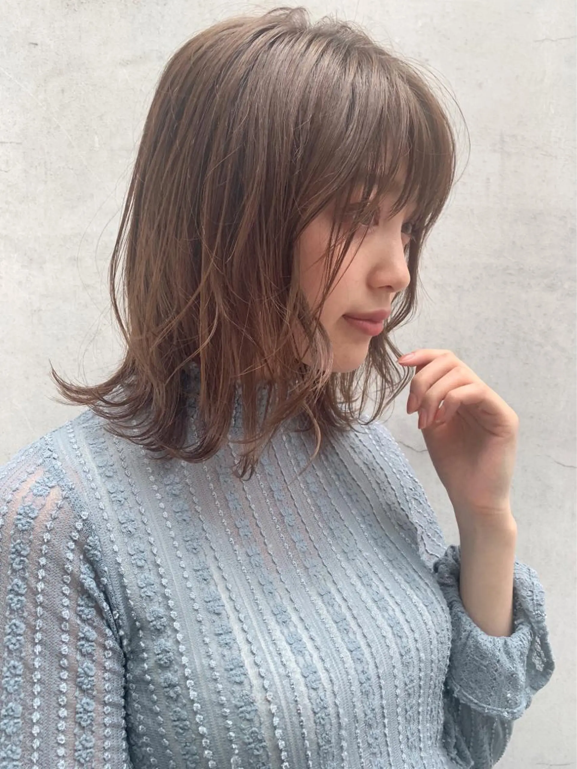 ミディアム ボブ 外ハネヘア 髪質改善☆ 縮毛矯正miyuのヘアスタイル