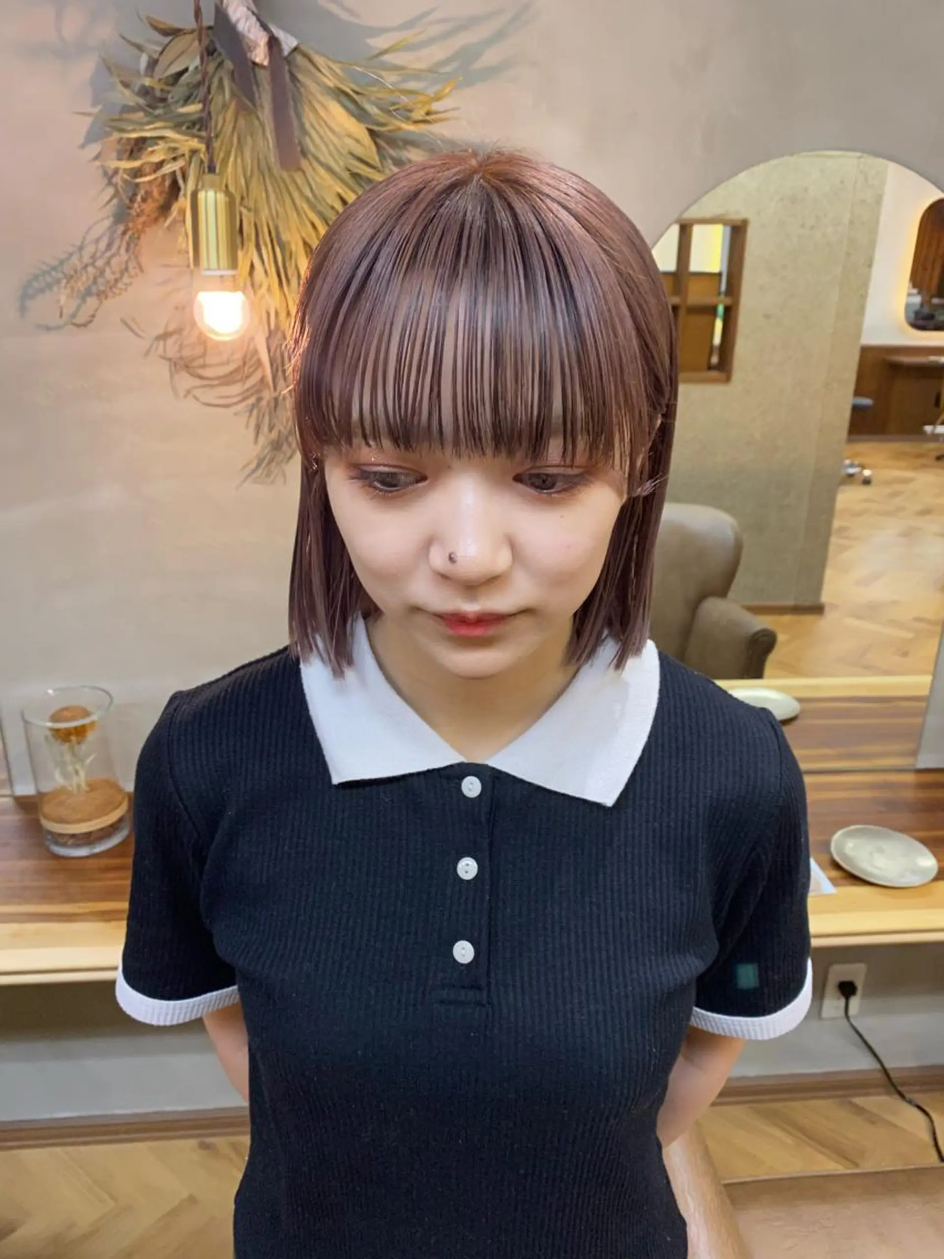 ショート デザインカラー/ボブ ブリーチカラー/ユリのヘアスタイル