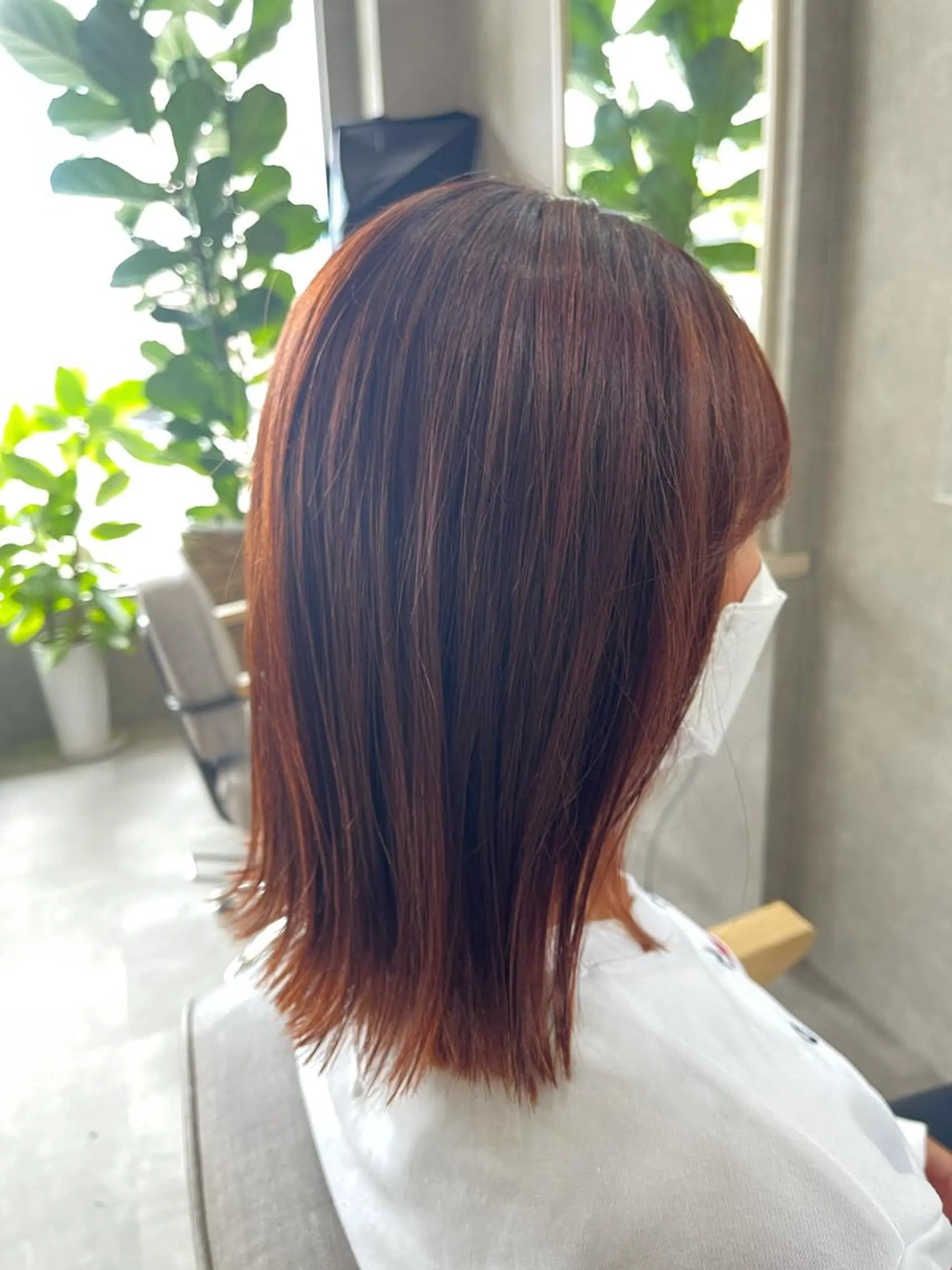 ミディアム カラー カット ヘアカラー トリートメント 一ノ瀬 暁のヘアスタイル