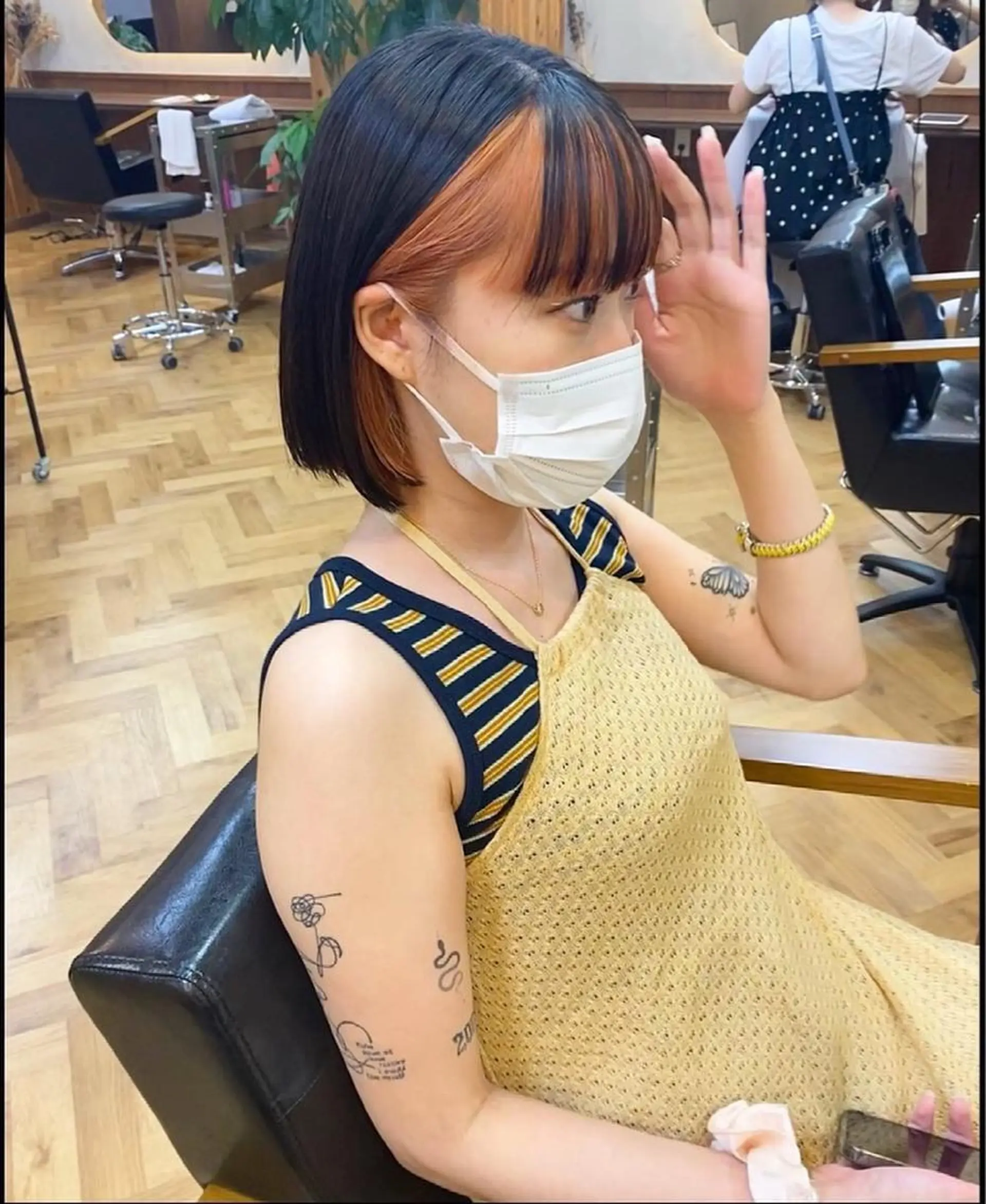 ショート デザインカラー/ボブ ブリーチカラー/ユリのヘアスタイル