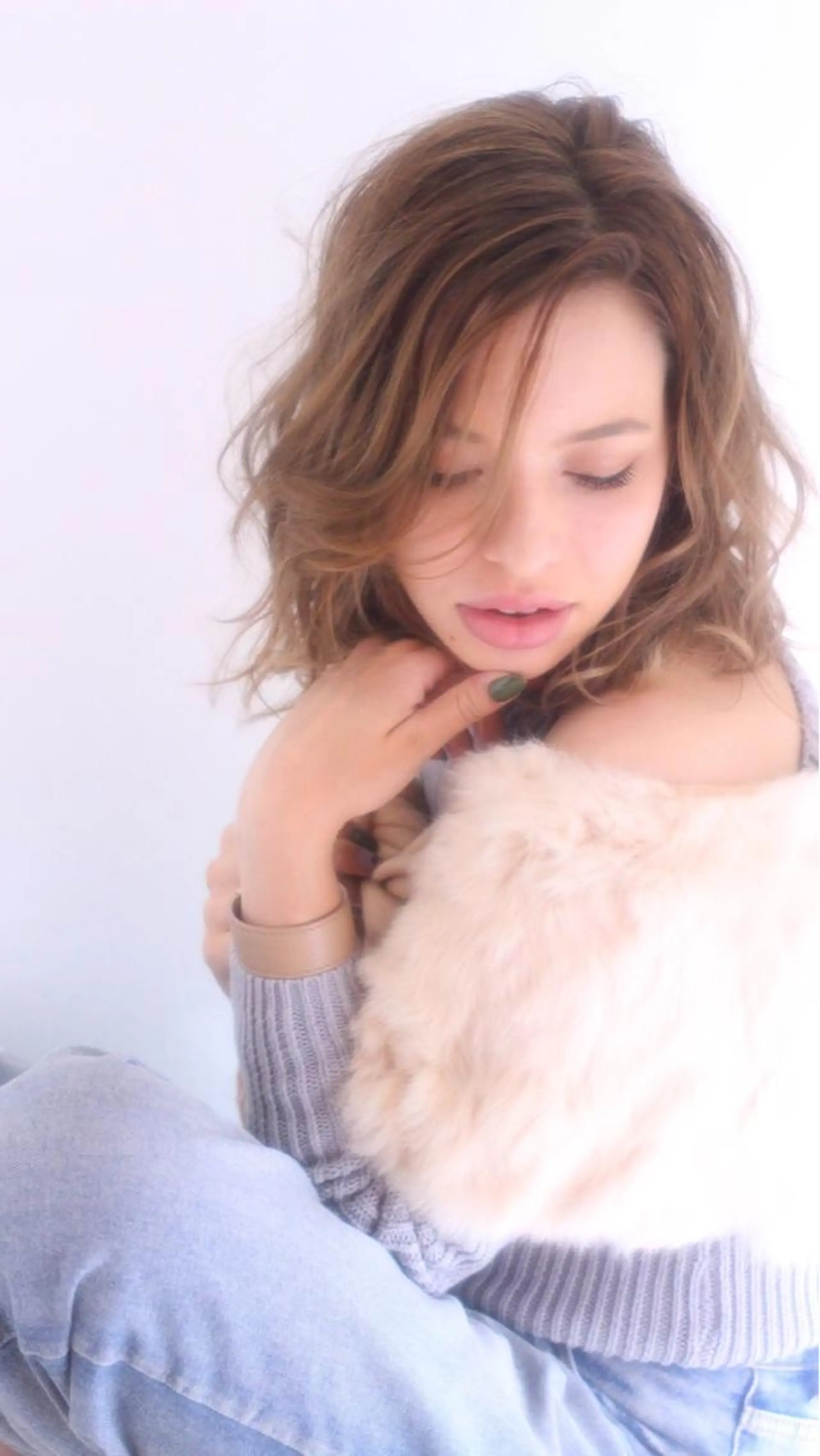 ミディアム ハイライト HEARTS和田 ひかりのヘアスタイル