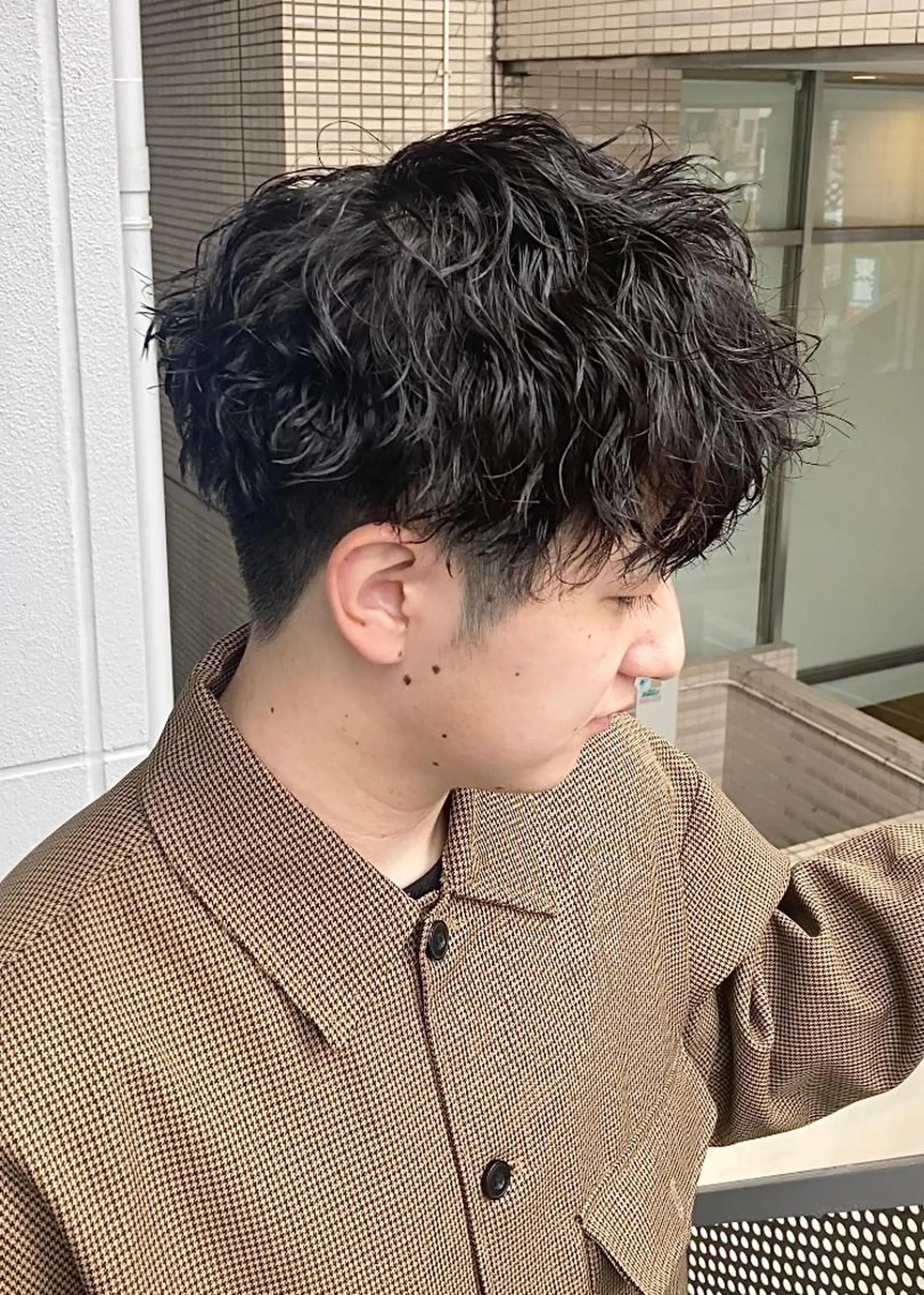 パーマ メンズ 曲がる縮毛矯正 LIBER 　岩名のヘアスタイル