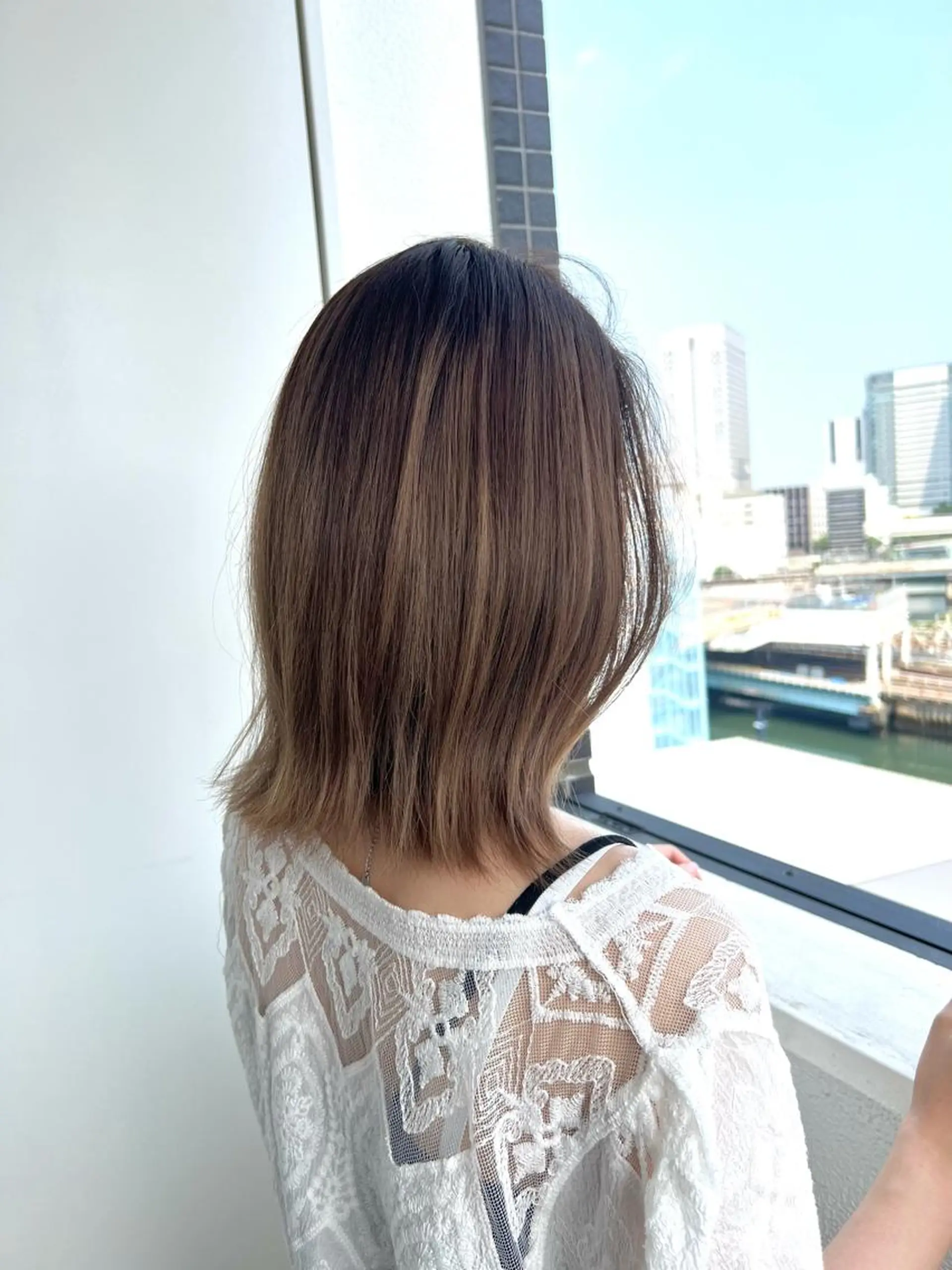 ミディアム カラー ショートボブ／川崎 子安健太のヘアスタイル