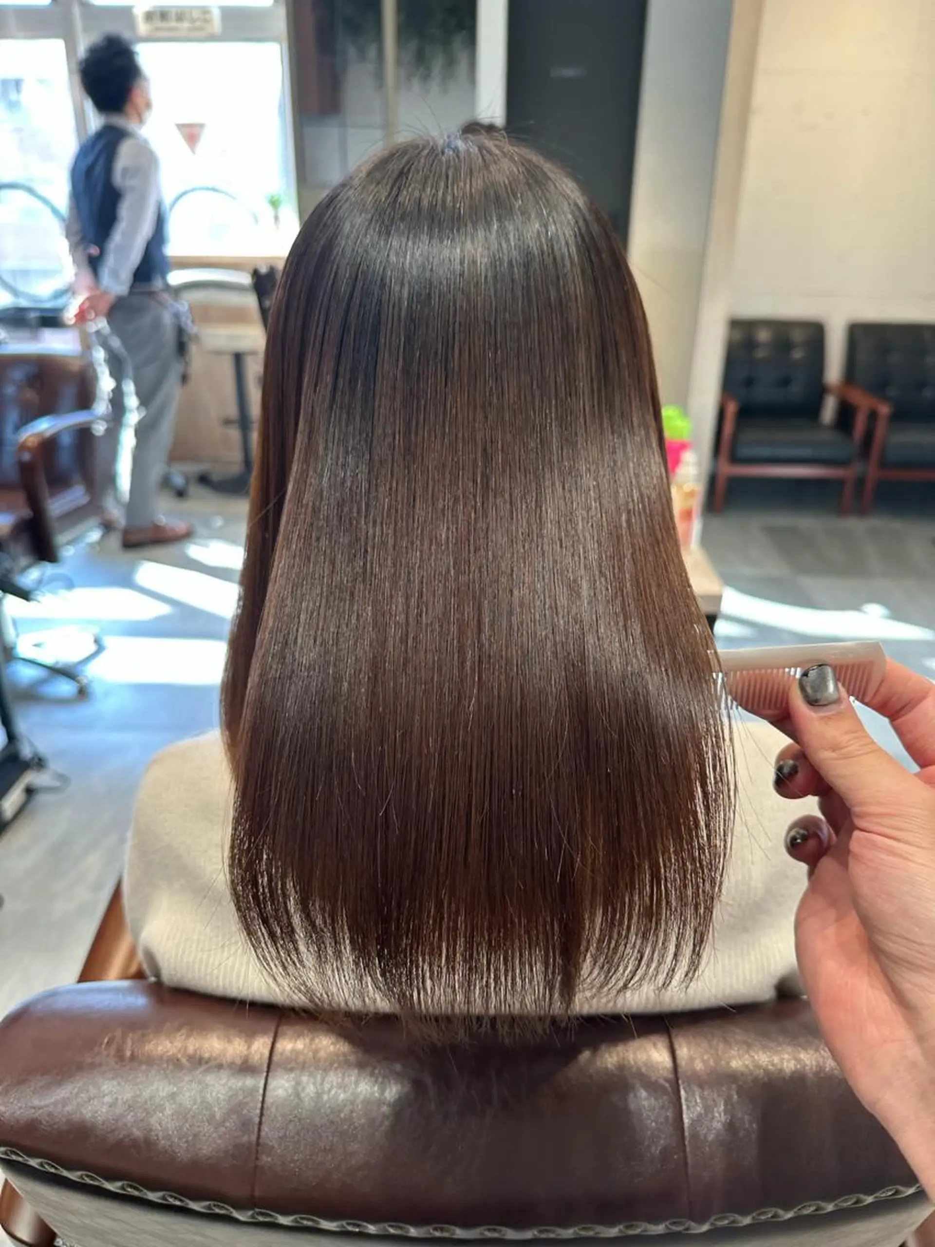 ミディアム パーマ 美髪美容師 🫧くぼた店長のヘアスタイル