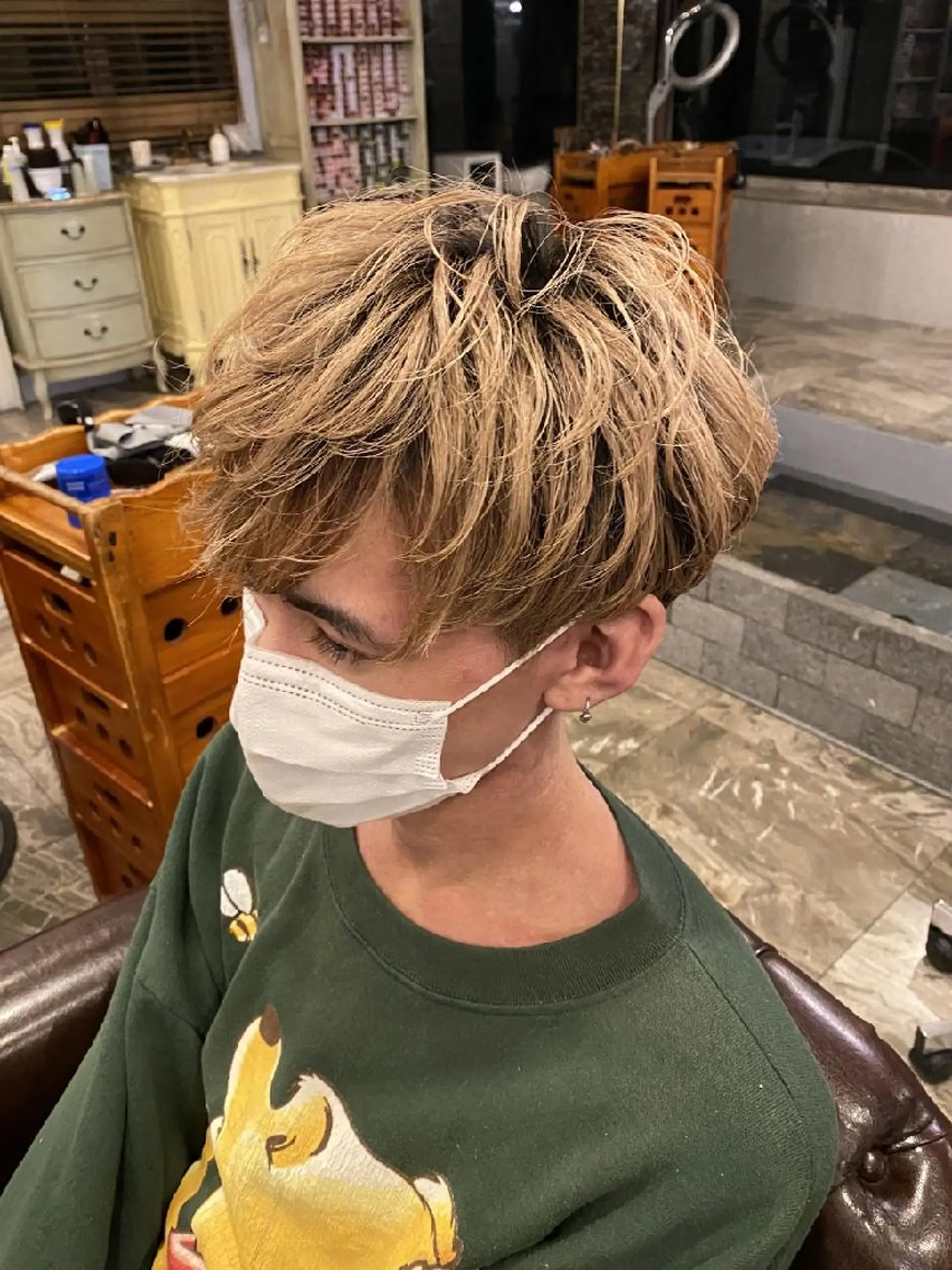 メンズ マッシュ 山崎 絹人のヘアスタイル