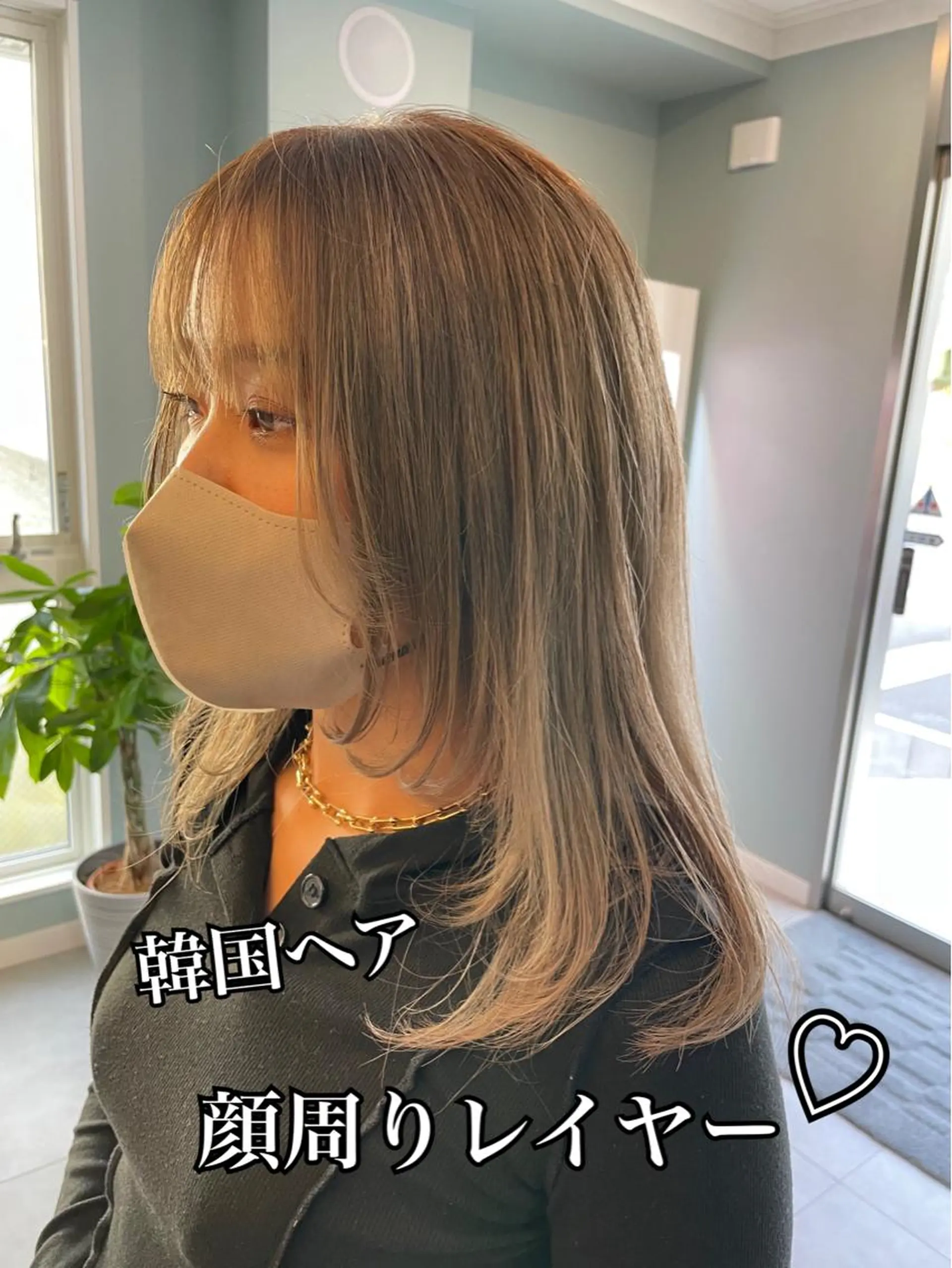 ロング 顔周りカット 韓国風ヘア レイヤーカット Dia✂︎ 高澤優希のヘアスタイル