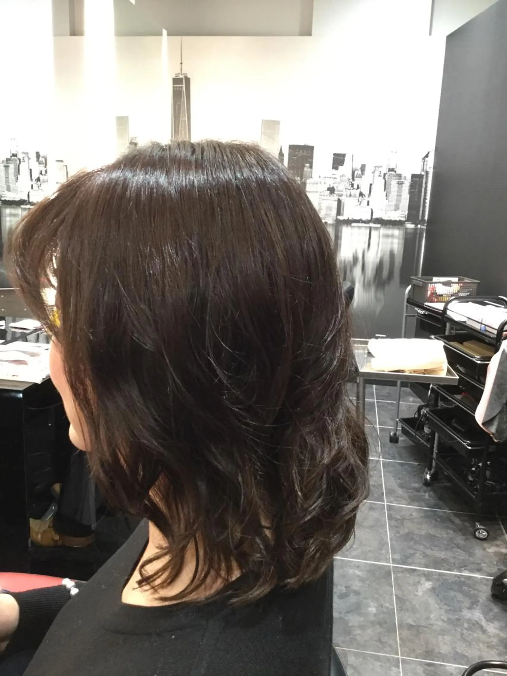 ミディアム パーマ Annon プライベートサロンのヘアスタイル