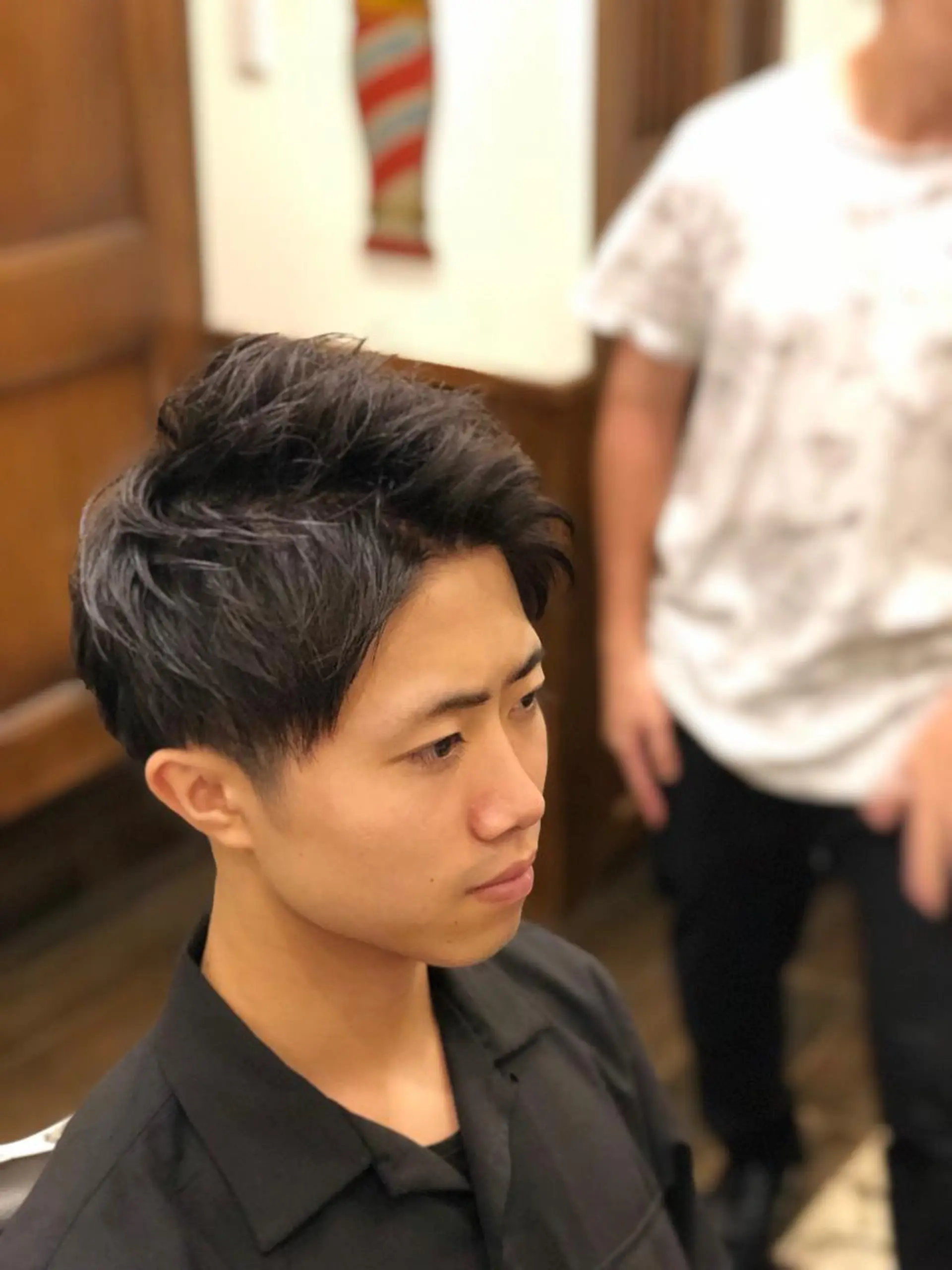 ミディアム カット メンズカットフェード パーマ/前山竜貴のヘアスタイル