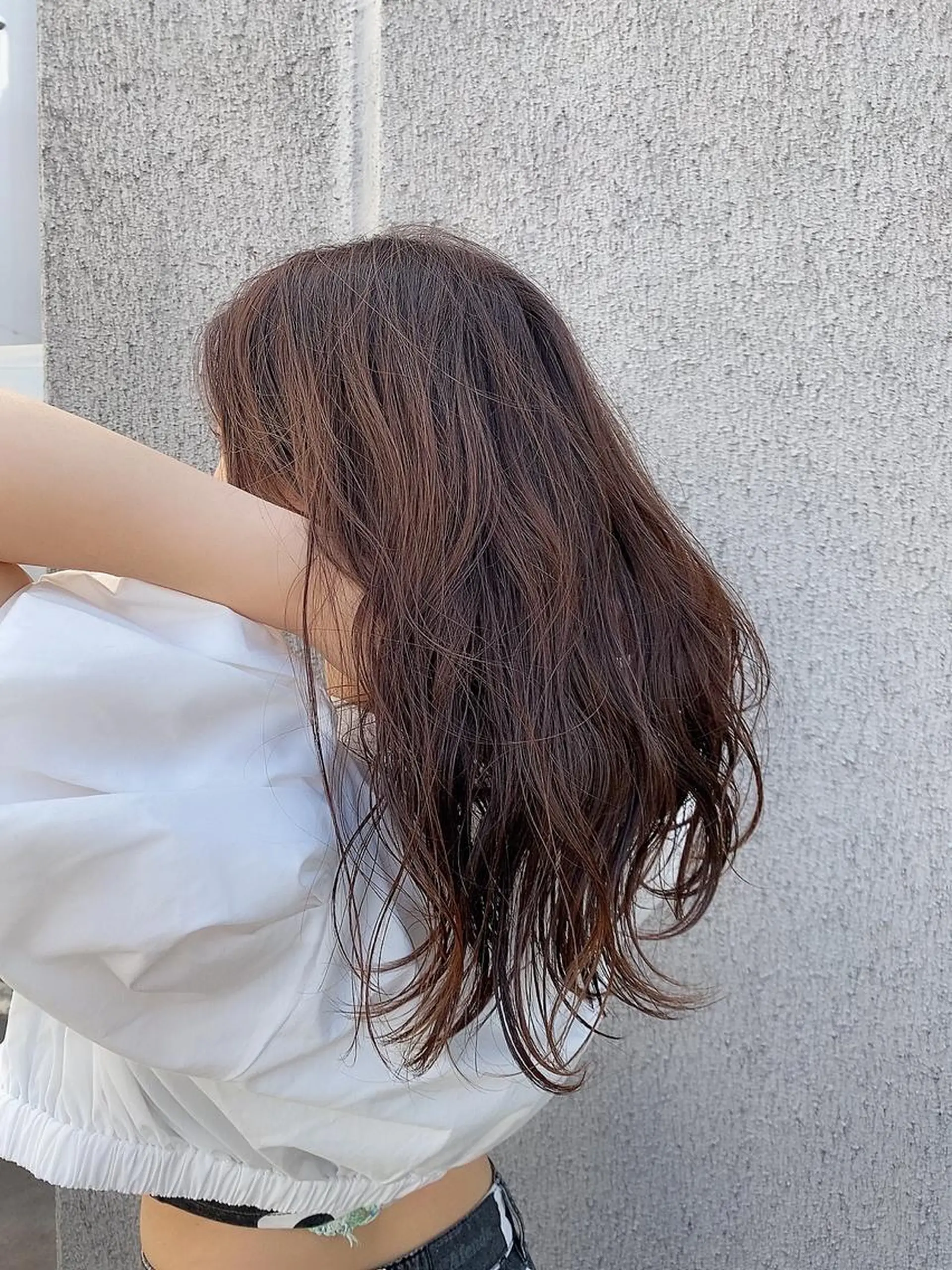 セミロング カラー ヘアアレンジ アッシュ ラベンダーカラー ラベンダーアッシュ 志賀 あずみのヘアスタイル