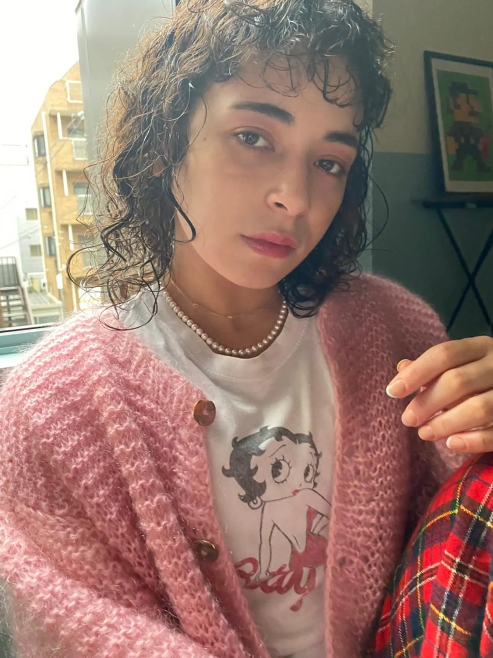 ミディアム カラー パーマ ミディアムパーマ アクアカラー ダブルカラー グラデーションカラー ハイライトカラー 💈Chlom💈_ 公式_NewOpenのヘアスタイル