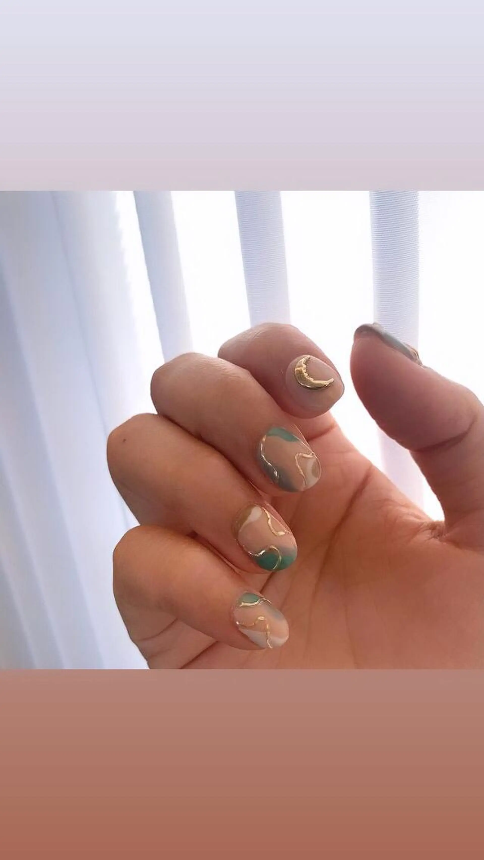 ネイル グリーン ミラーネイル Kimura Yukoのネイルデザイン