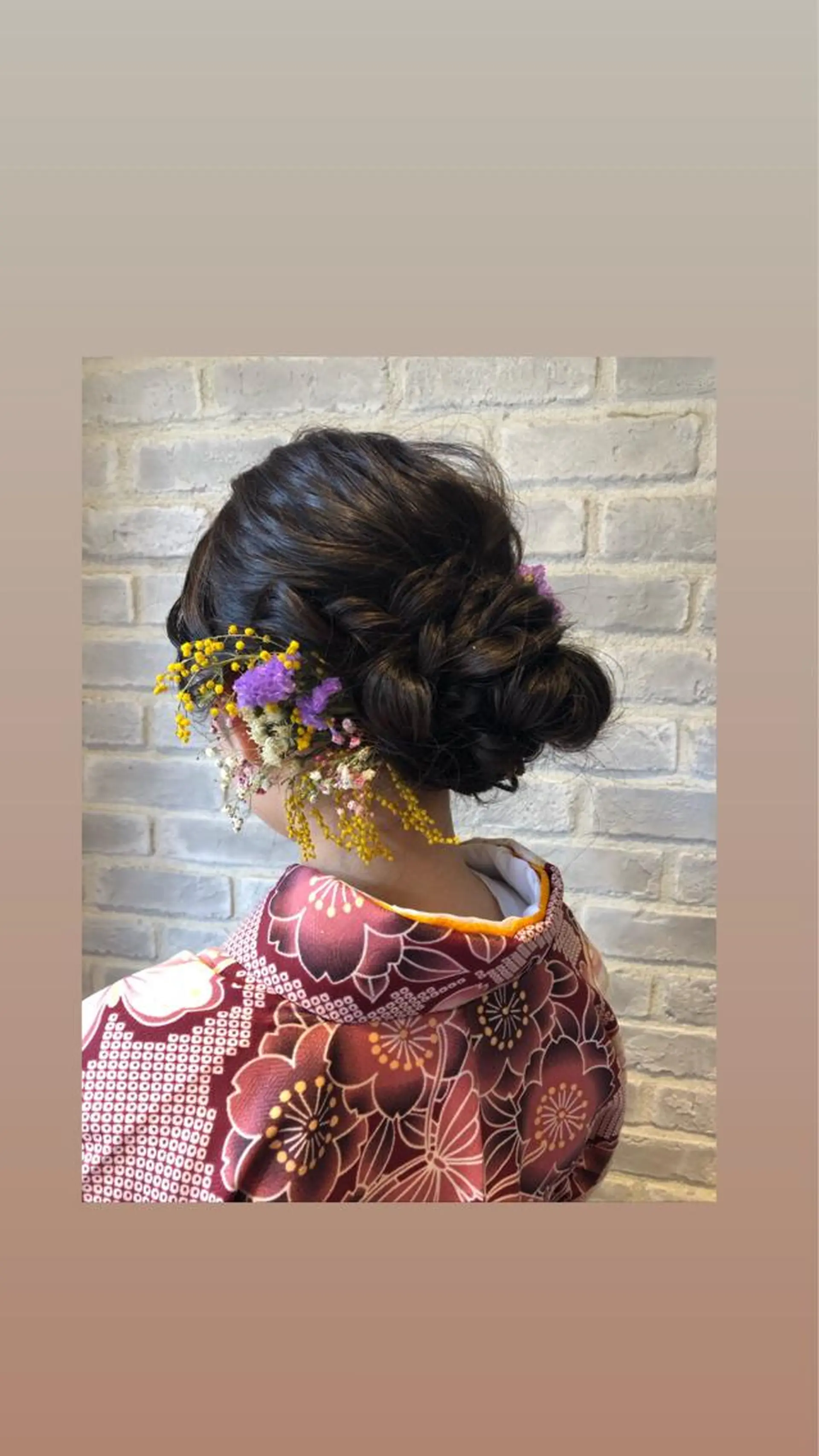 ロング カラー パーマ ヘアアレンジ 藤井 菜緒のヘアスタイル