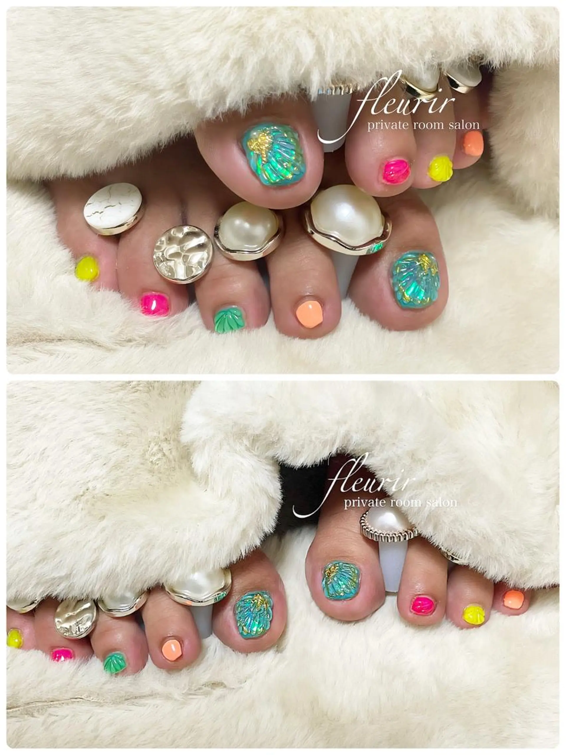 ネイル フットネイル フルリール 【プライベートサロンのネイルデザイン