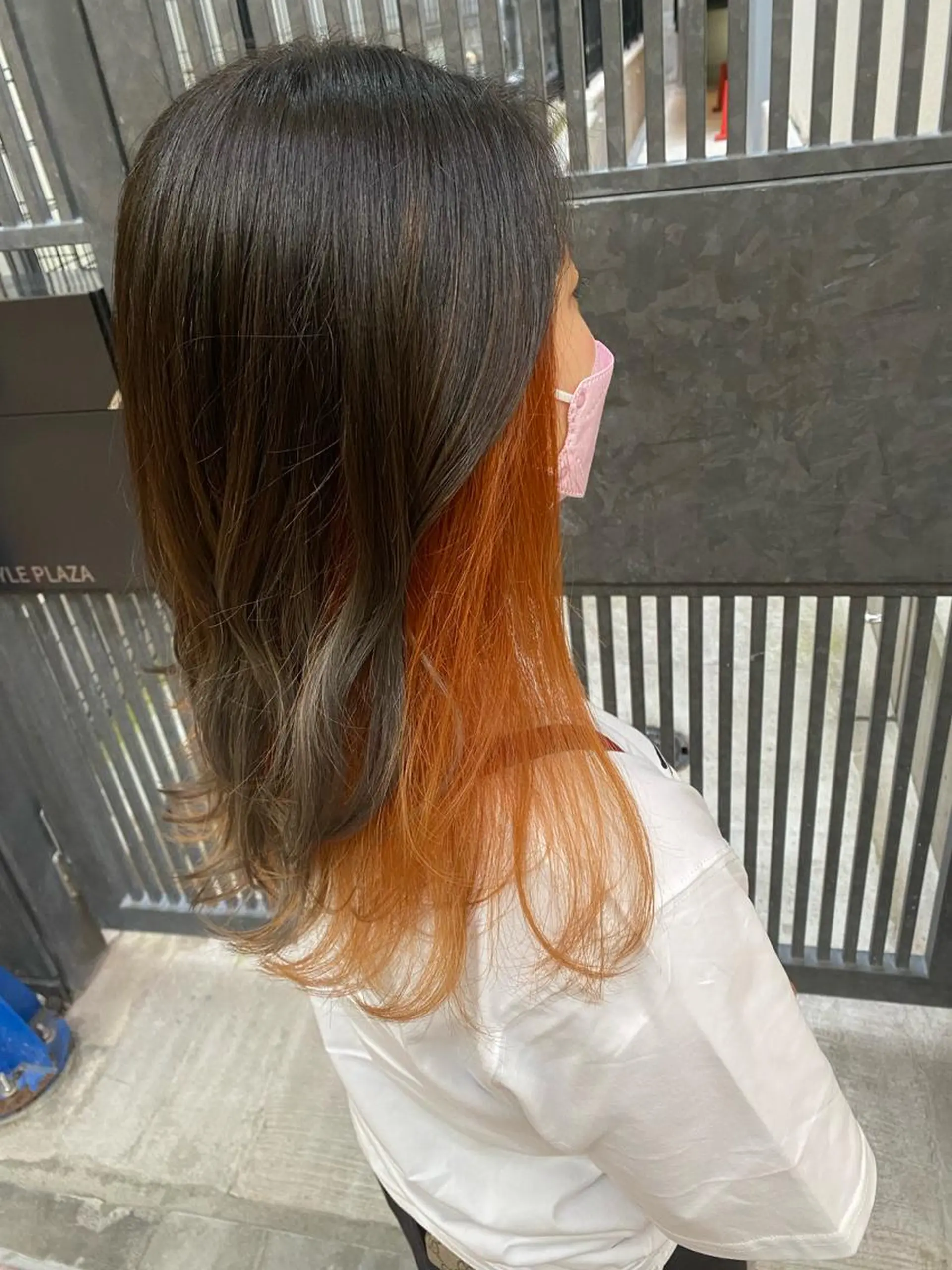 ミディアム カラー 髪質改善カラー韓国風 レイヤーtudaのヘアスタイル