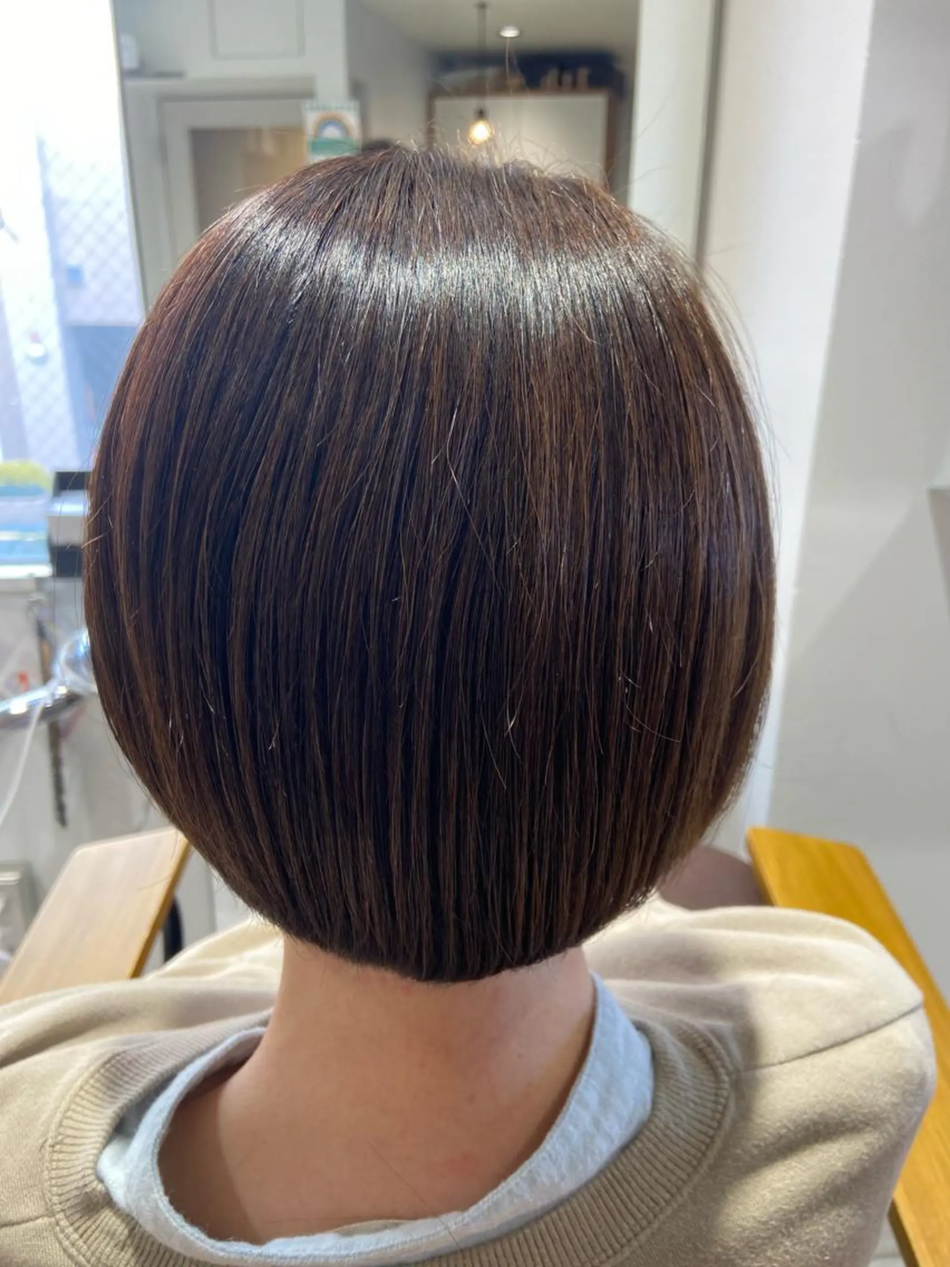 ミディアム 髪質改善 トリートメント ヘアカラー 代表　しみず としやのヘアスタイル