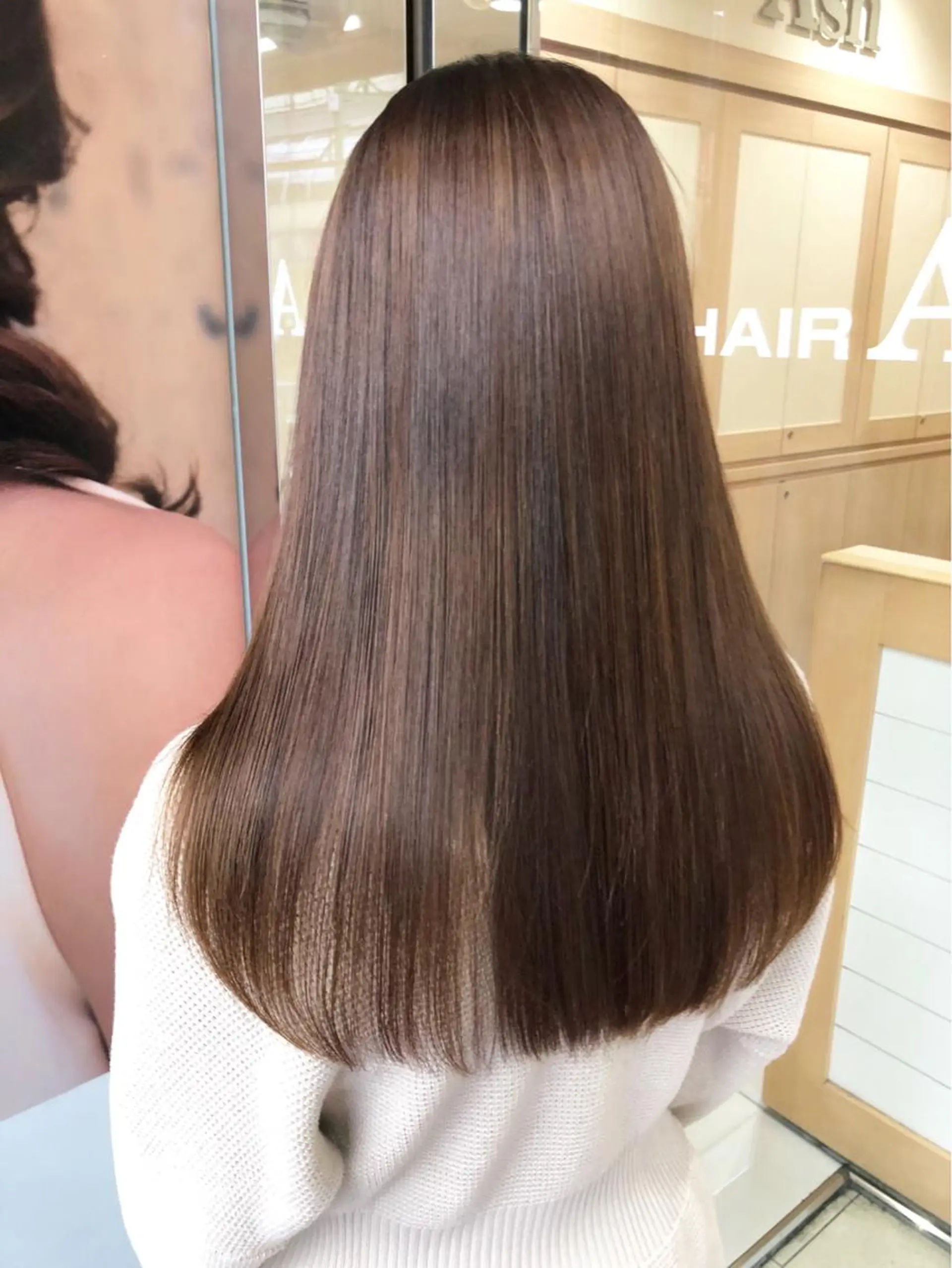 ロング パーマ 髪質改善 縮毛矯正 丸みショートボブ/ タッセルボブ 吉野のヘアスタイル
