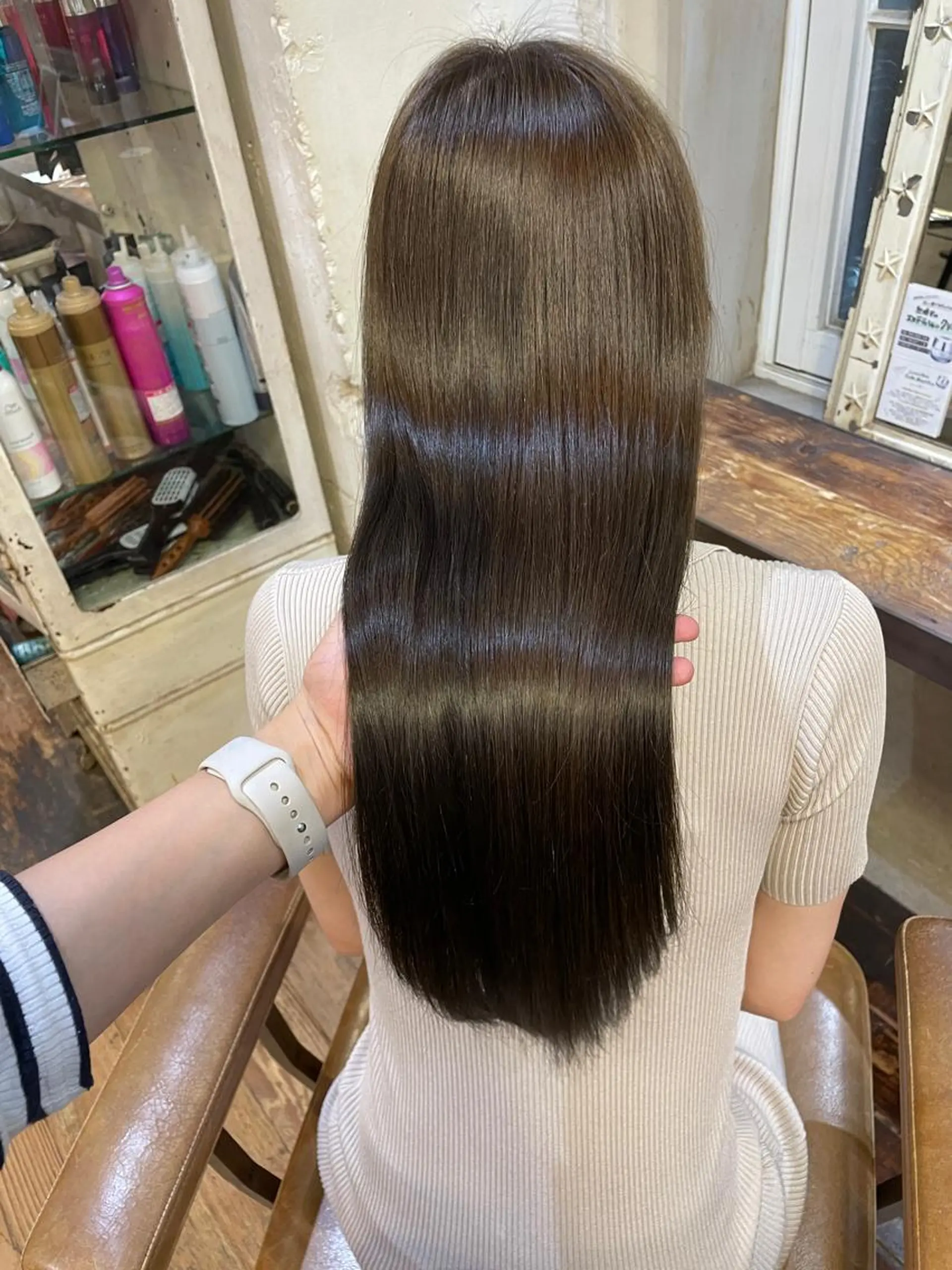 ロング カラー トリートメント 結莉/ボブ/ 縮毛矯正のヘアスタイル