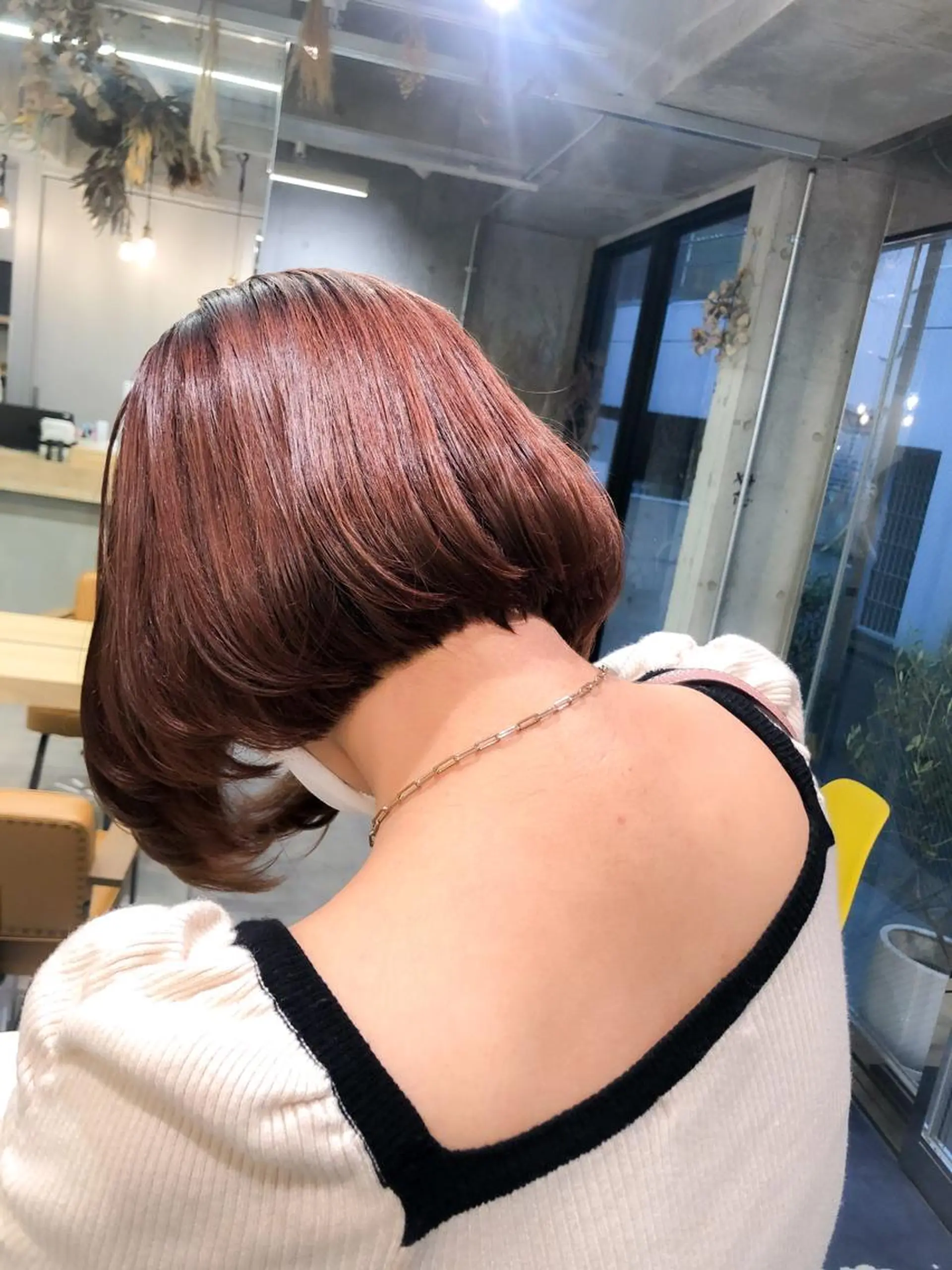 ミディアム カラー ヘアアレンジ ブラウンカラー イルミナカラー rii-🩰 トレンドメイクのヘアスタイル