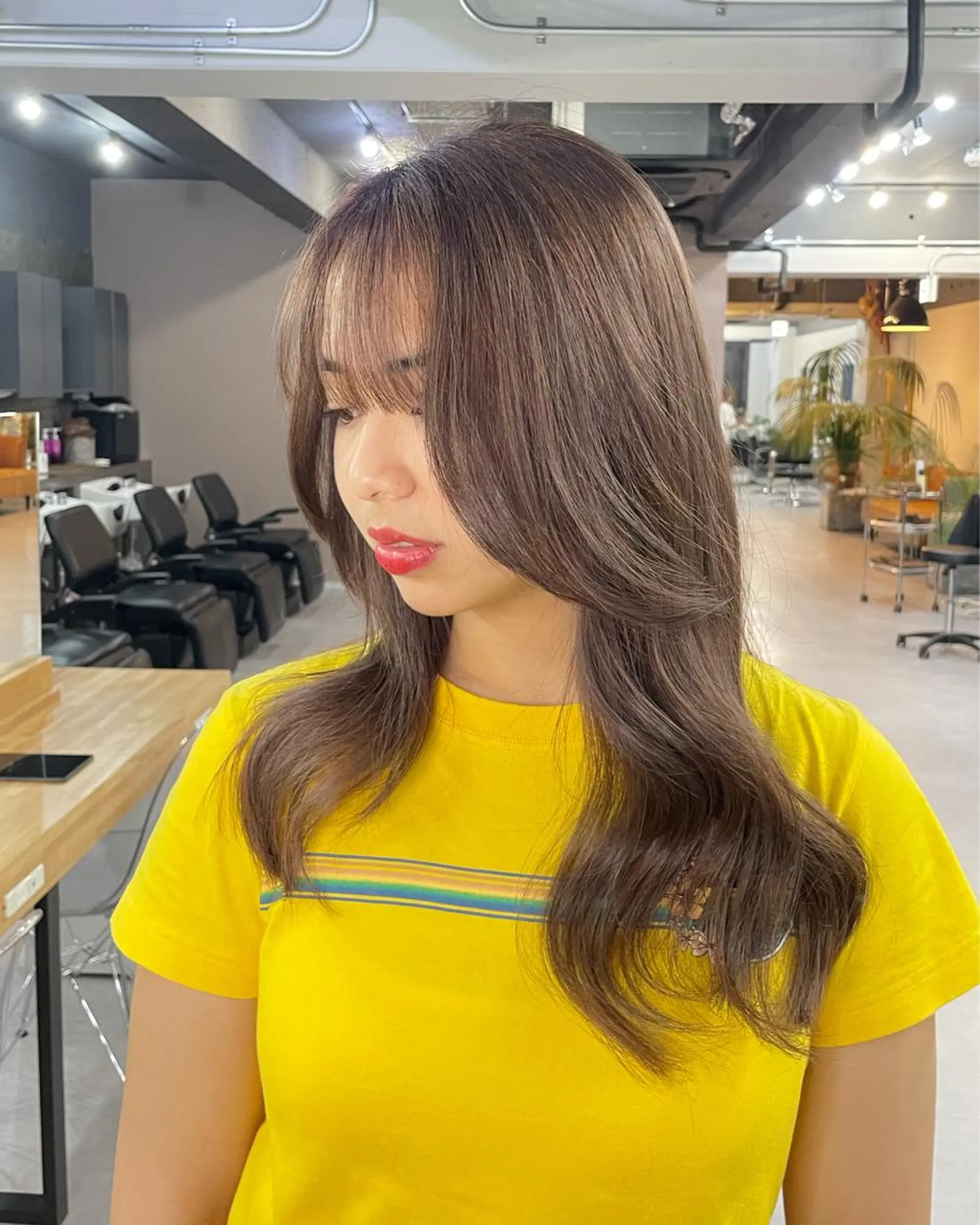 ロング カラー ミルクティーベージュ ❤︎レイヤー　MIAのヘアスタイル