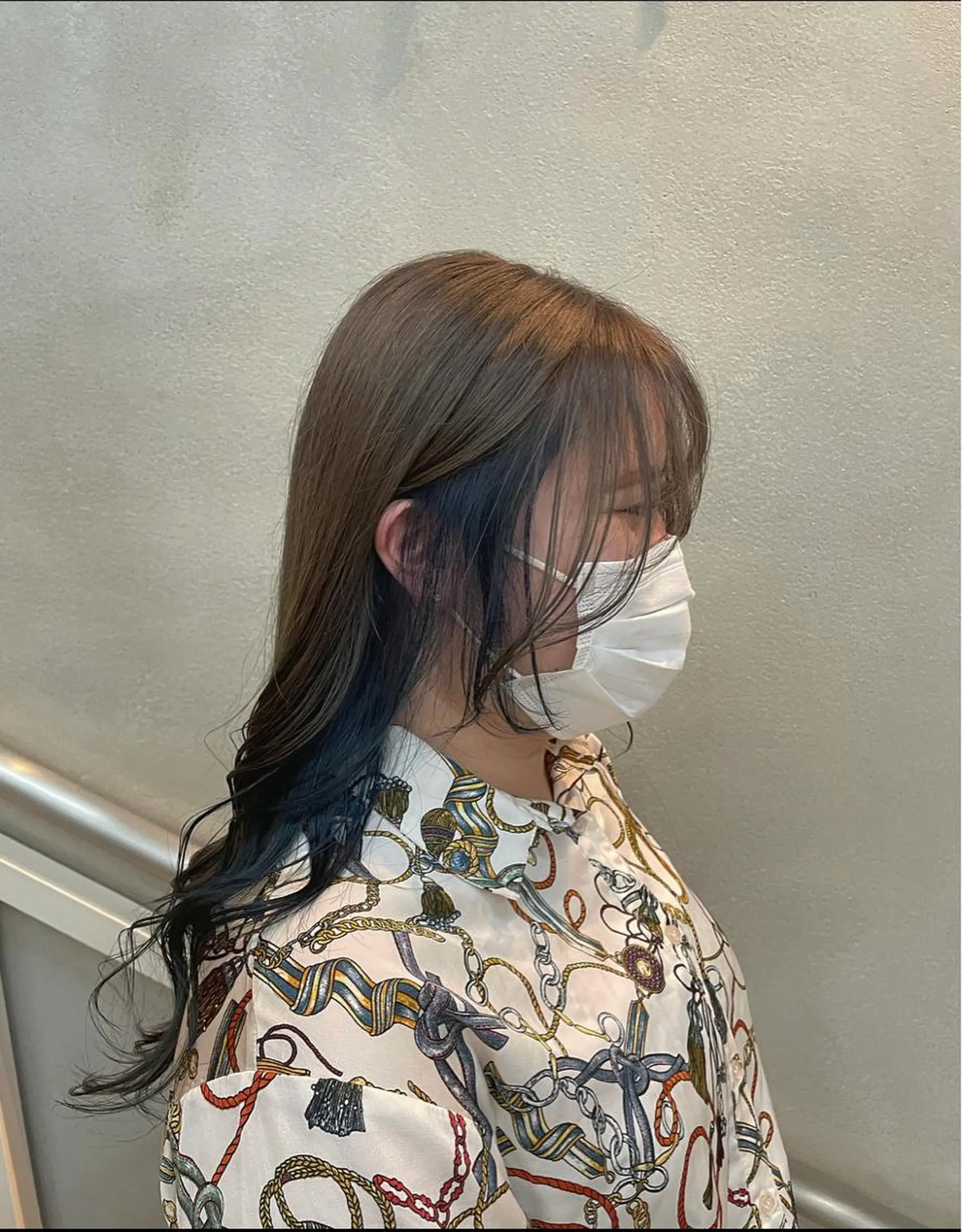セミロング カラー グレージュ ネイビーカラー 沖縄/ヘアアレンジ /ナカノのヘアスタイル