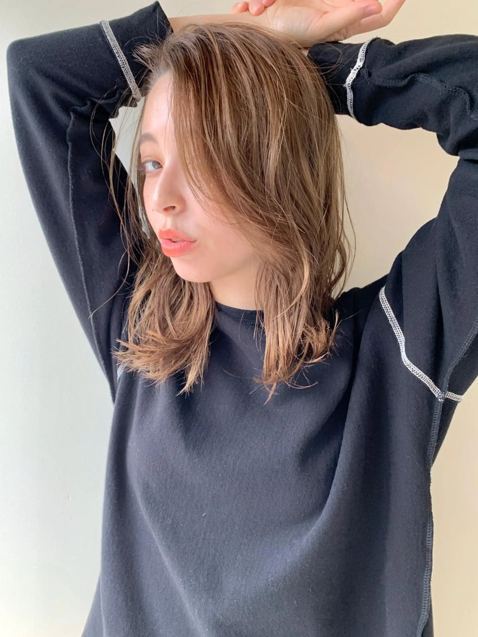 ミディアム カラー 髪質改善カラー&TR 縮毛矯正/弱酸性矯正のヘアスタイル