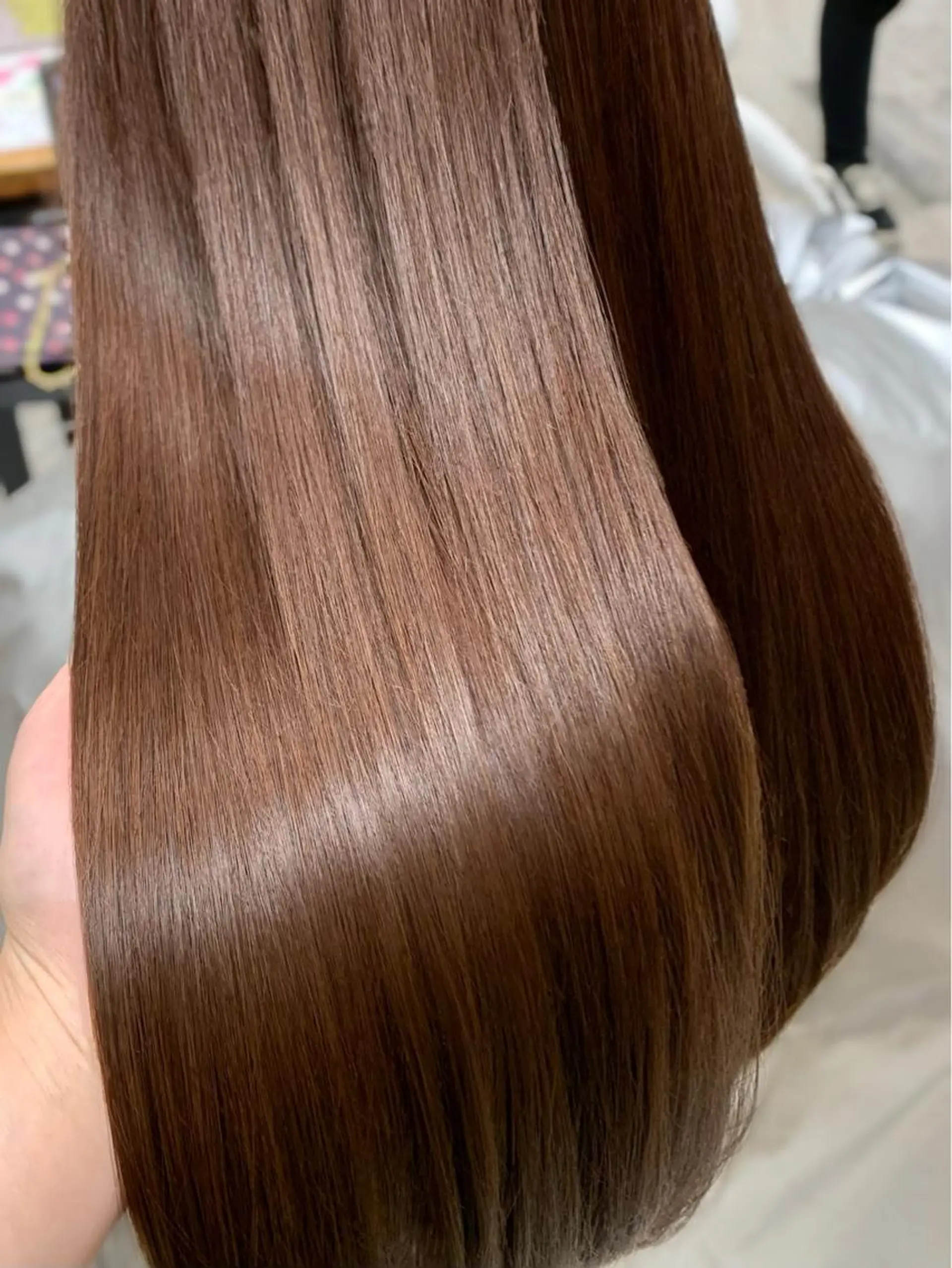 ロング カラー パーマ 黒髪 ブリーチ ブリーチなしカラー 伸ばしかけ 髪質改善 美髪ヘッドスパ🫧 西山紗奈江💆‍♀️のヘアスタイル