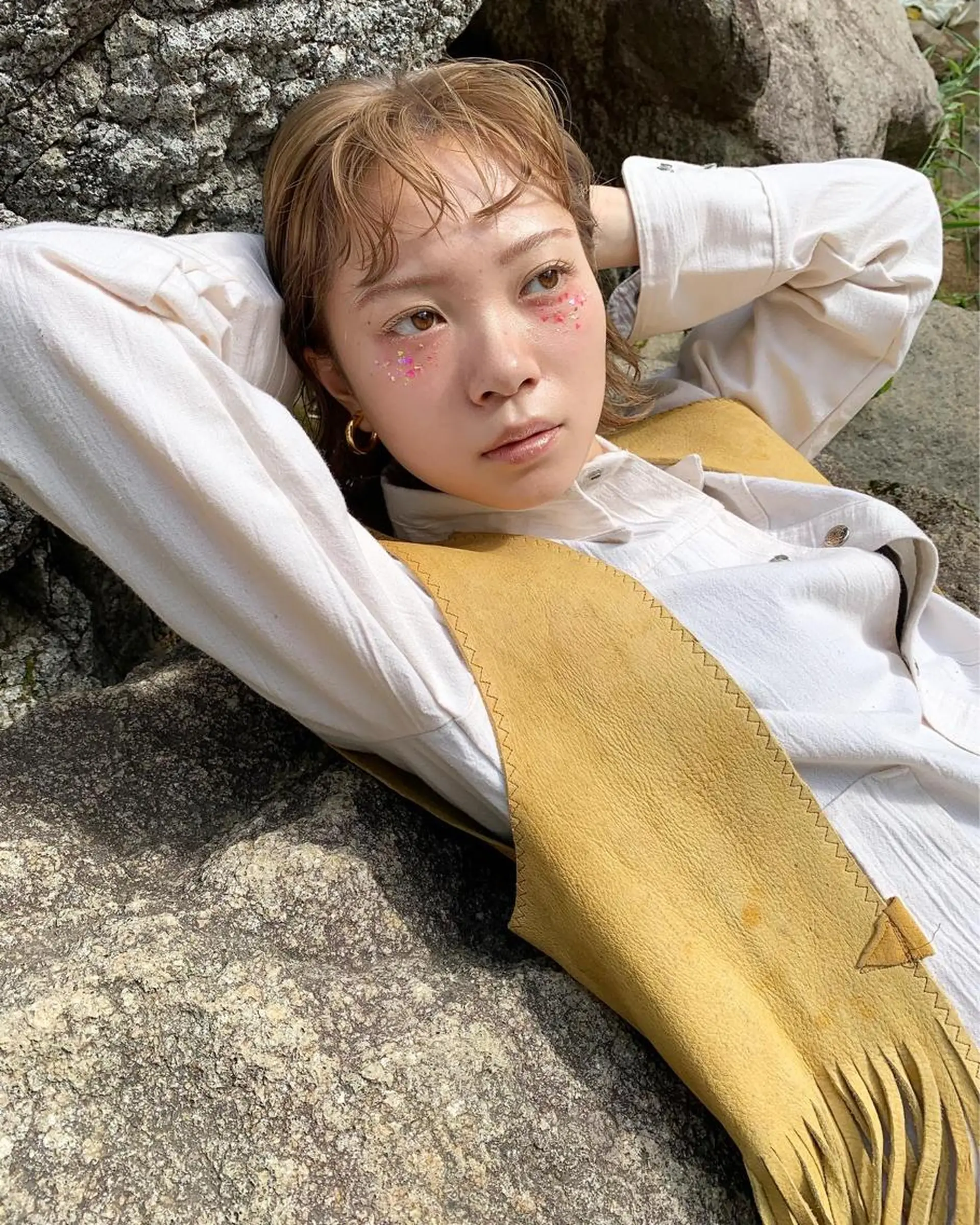 ミディアム カラー ベージュカラー tension 【テンション】のヘアスタイル