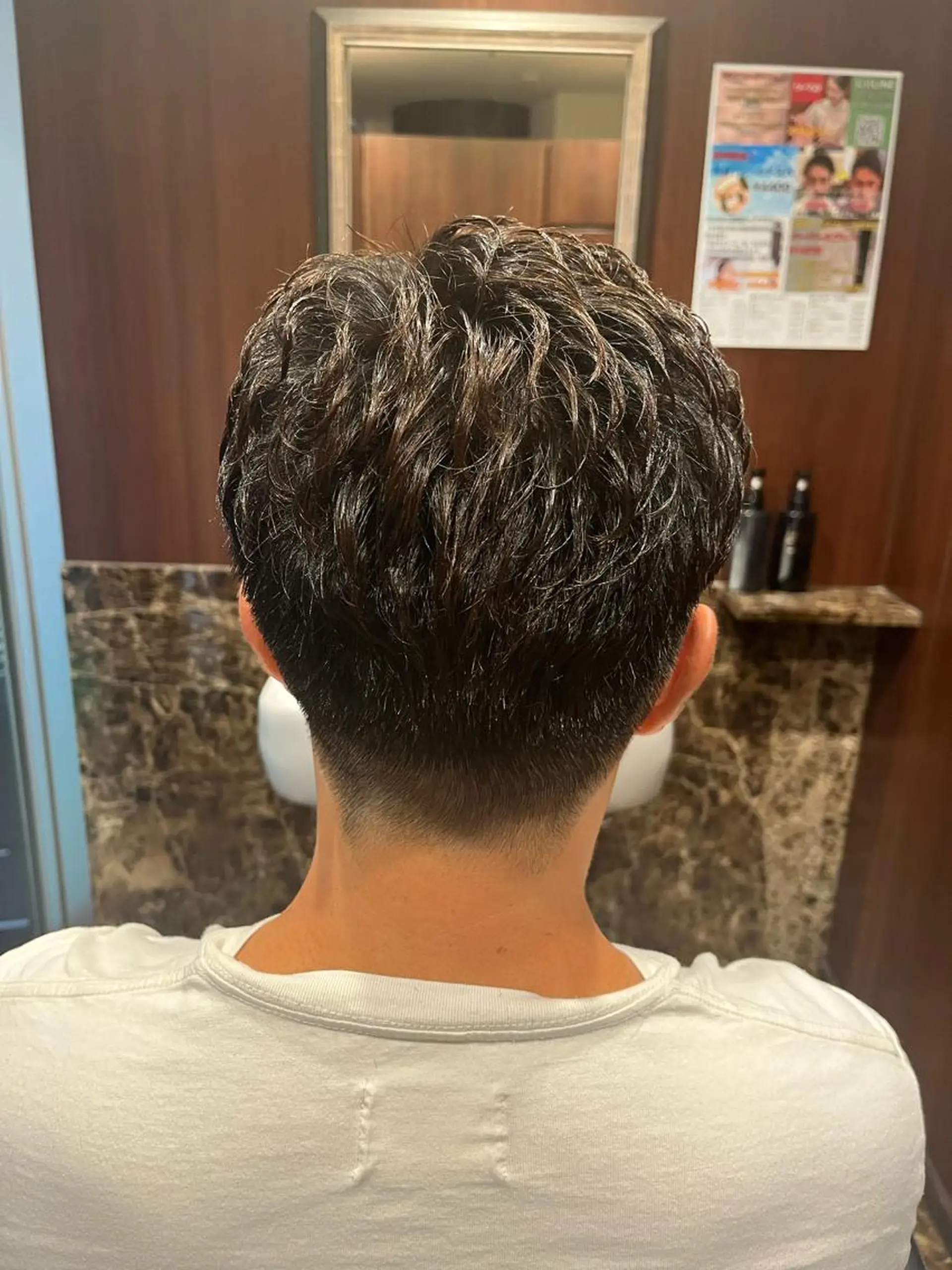 ショート パーマ メンズ 寺本 竜也のヘアスタイル