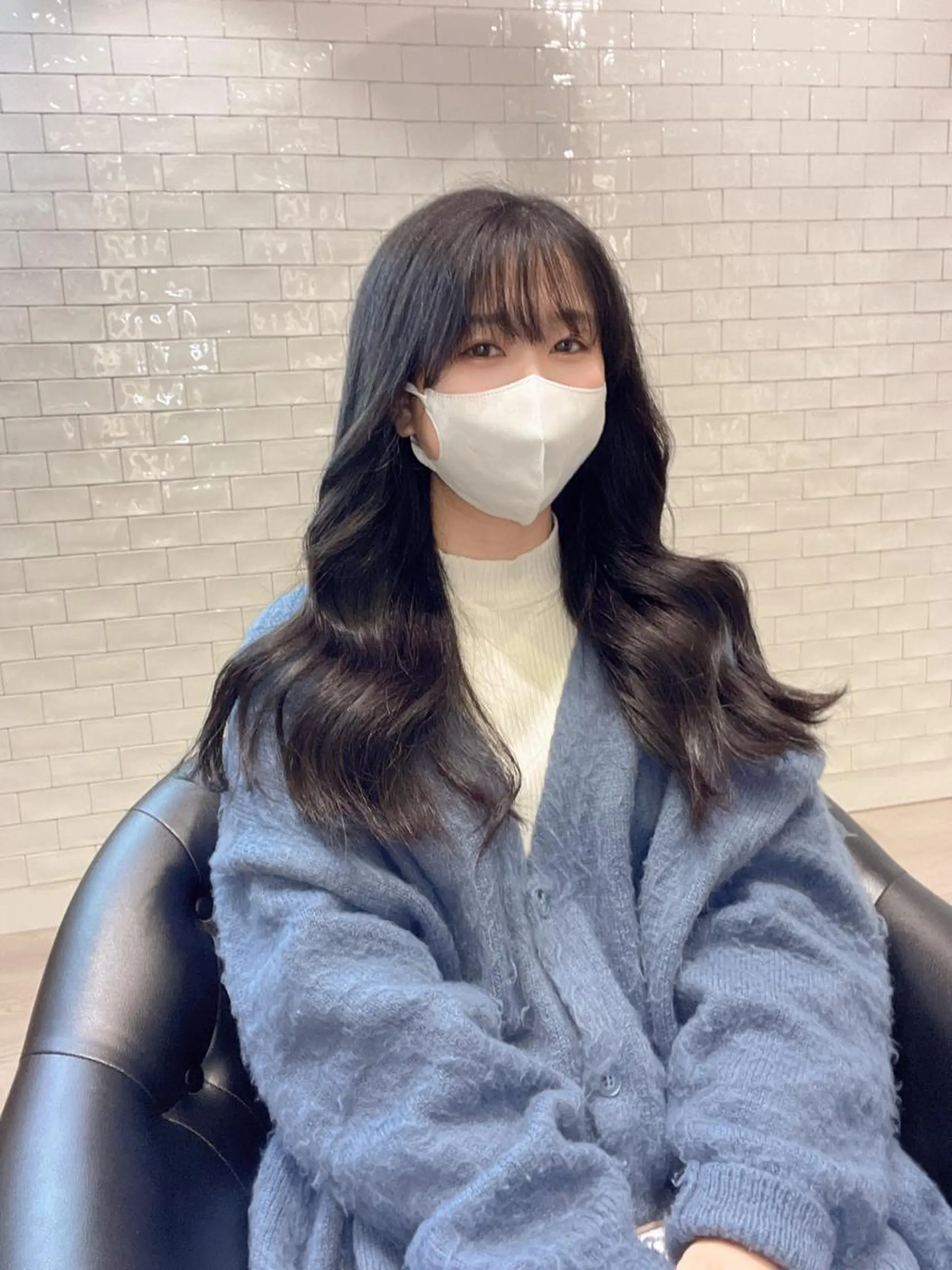 ロング カラー カット ヘアカラー トリートメント emi/髪質改善/ 韓国風/艶カラーのヘアスタイル