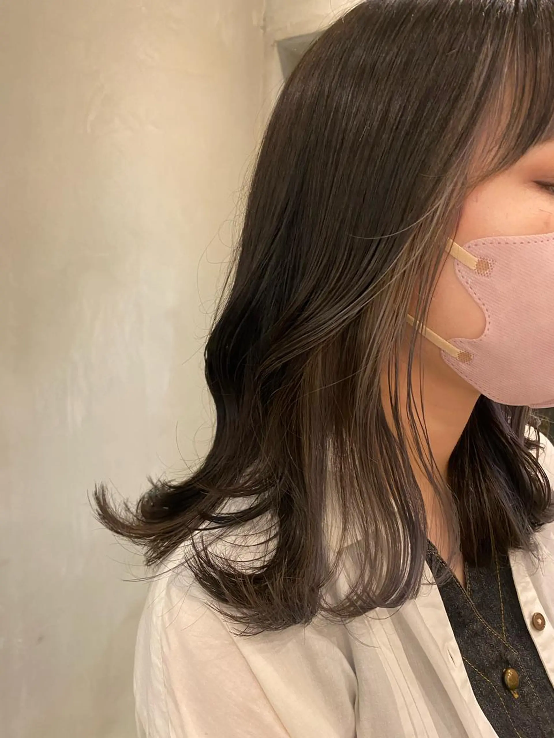 セミロング カット ヘアカラー トリートメント 顔周りcut・ご相談 ＝新宿しずく🇰🇷のヘアスタイル