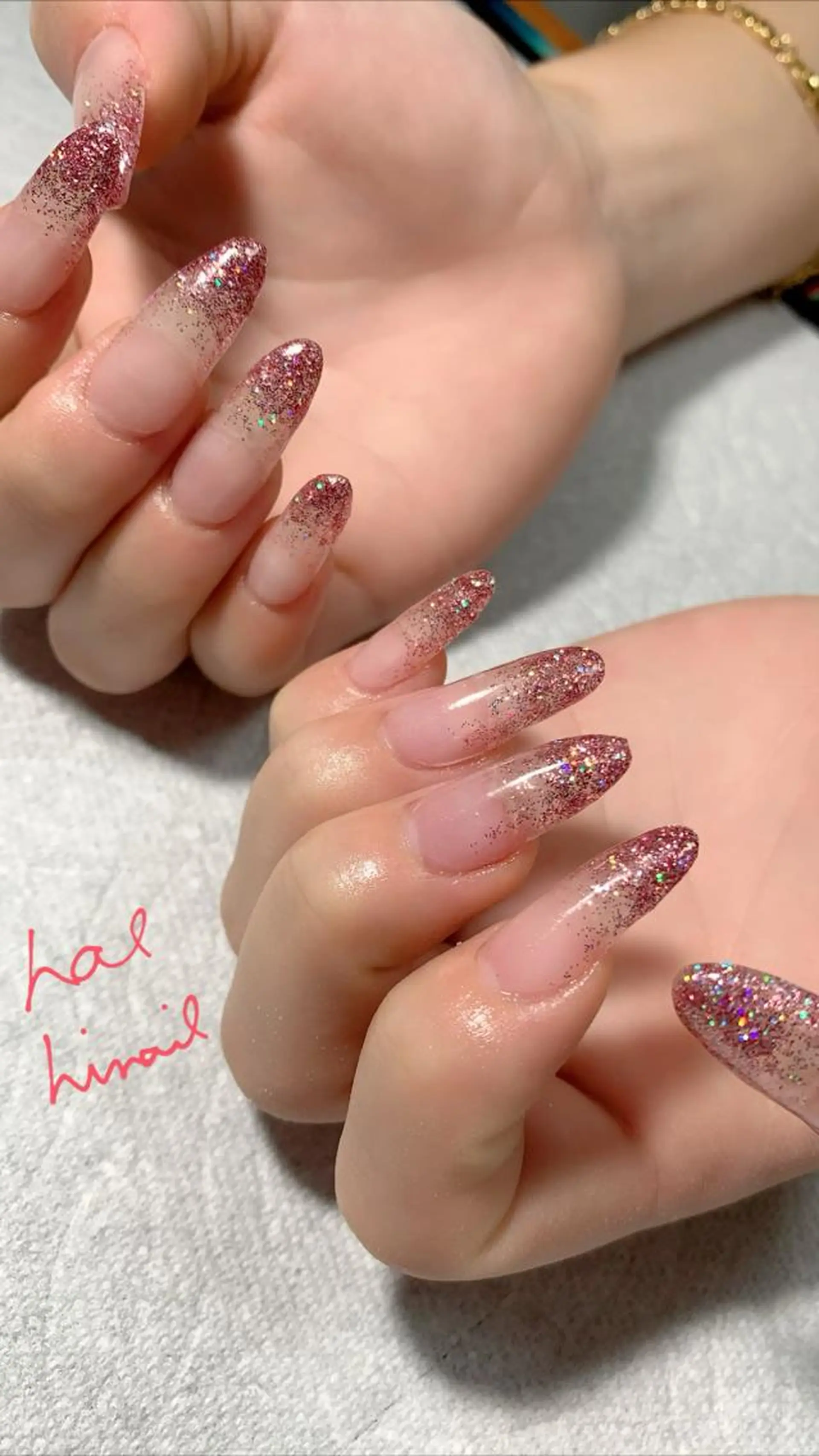 ネイル グラデーション ラメ(グリッター) ラメグラデーション はるひな ねいるのネイルデザイン