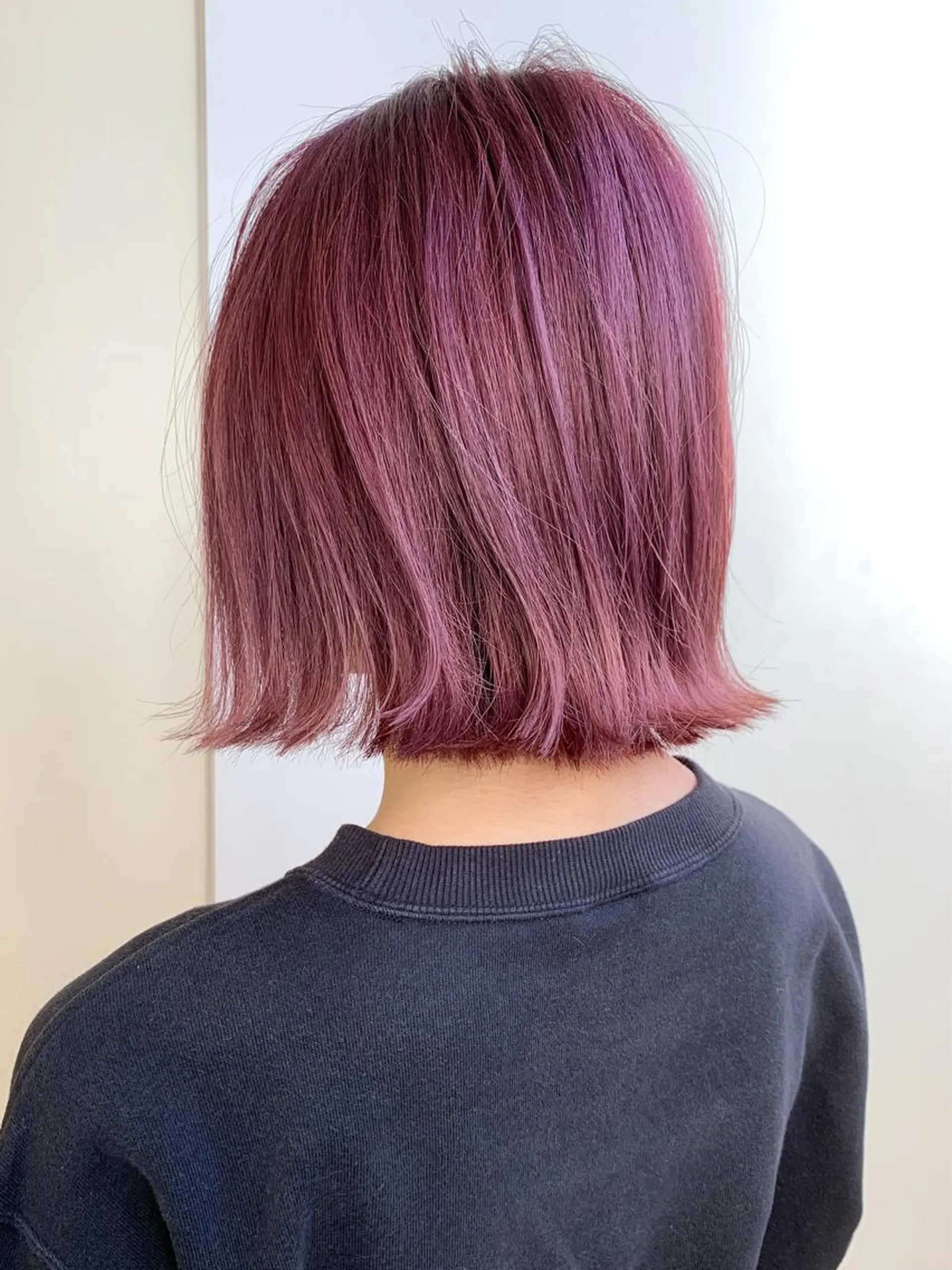 ショート カラー ブリーチ ケアブリーチ ピンクカラー ローズカラー ボブ カット ヘアカラー トリートメント インナーエクステ渋谷 🦋KAJIのヘアスタイル