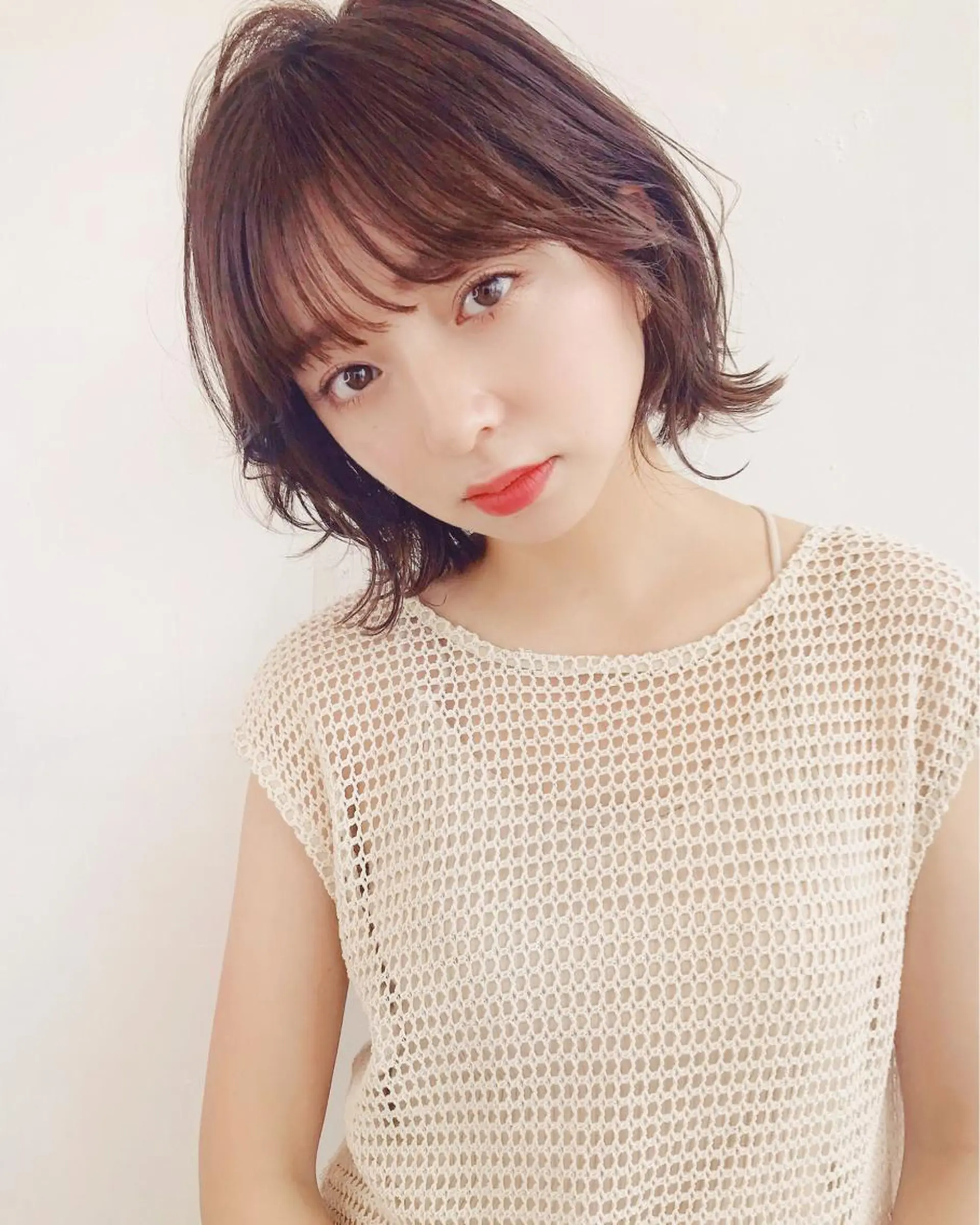 ミディアム ボブ 鎌倉 彩のヘアスタイル