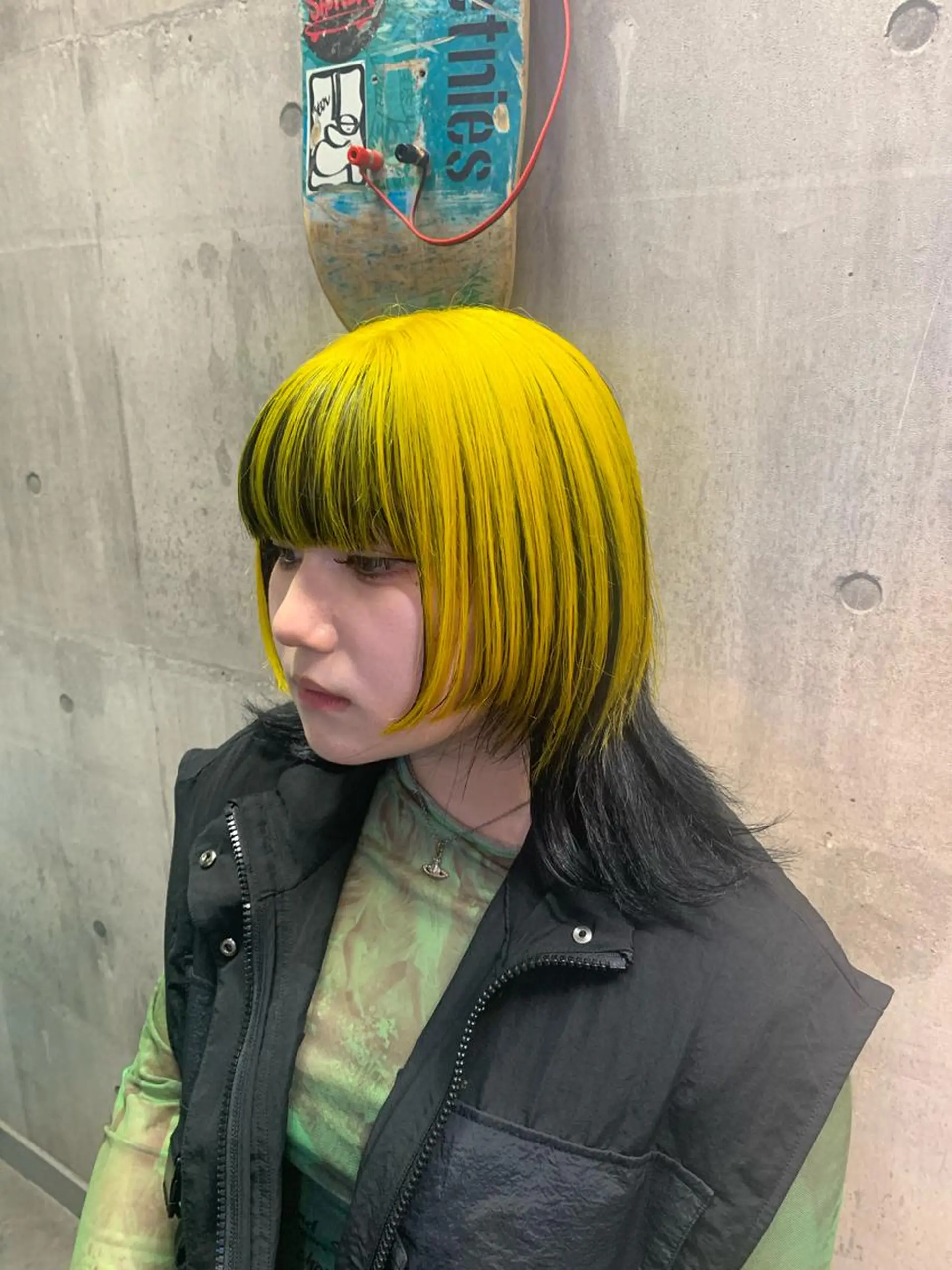 ミディアム カラー カット トリートメント ハイトーン/メンズ/ ウルフ特化   小松のヘアスタイル