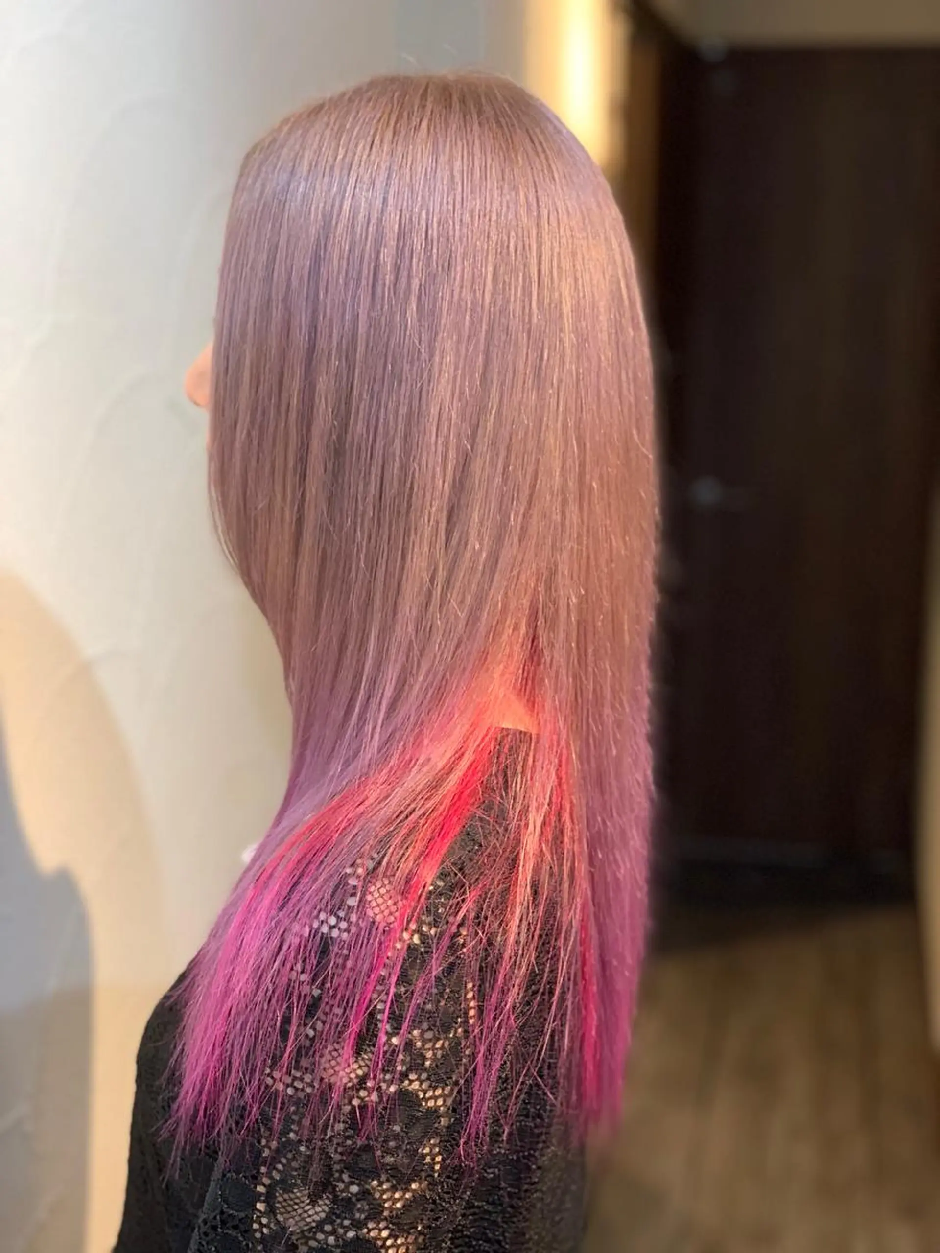 ロング カラー ピンクカラー パープルカラー ✂︎中山竜哉✂︎ 川崎スタイリストのヘアスタイル