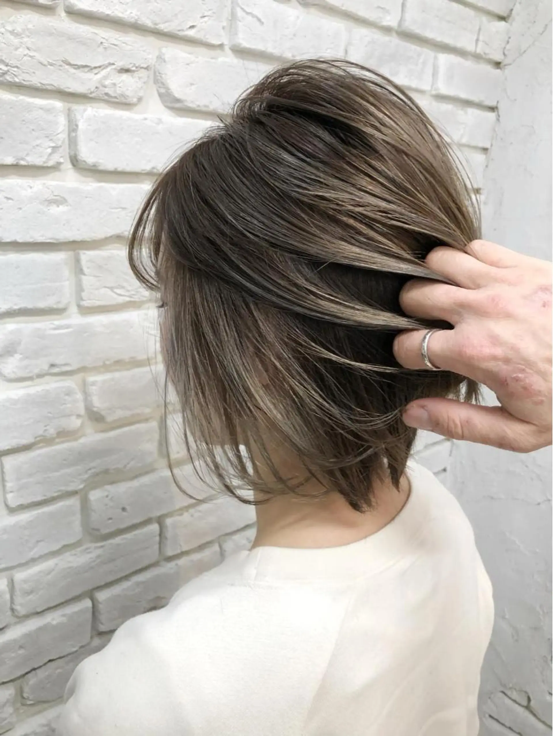 ショート カラー ヘアカラー トリートメント 髪質改善カラー✨質感 ショート✨石山航のヘアスタイル