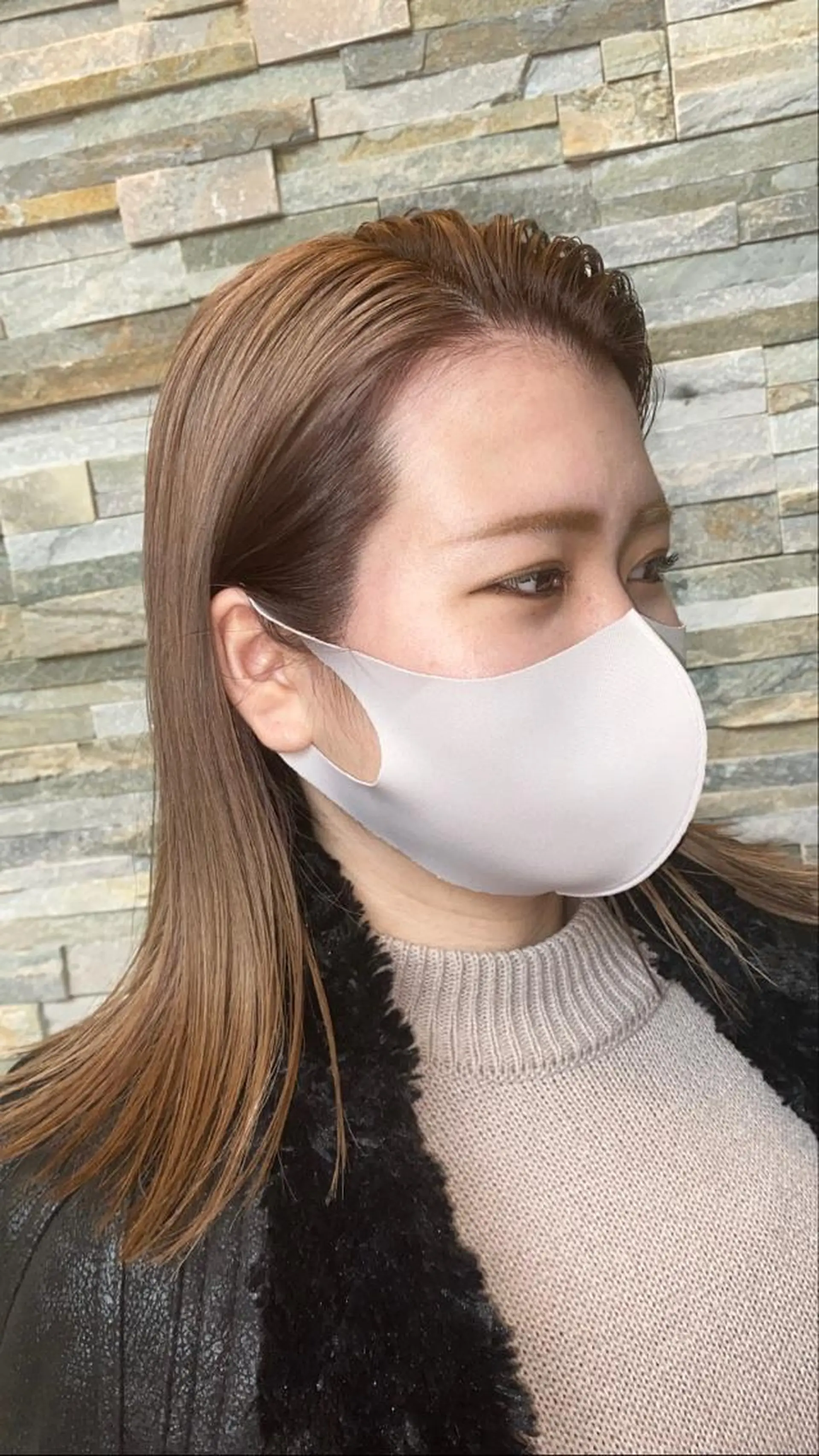 ミディアム デザインカラー/ボブ ブリーチカラー/ユリのヘアスタイル