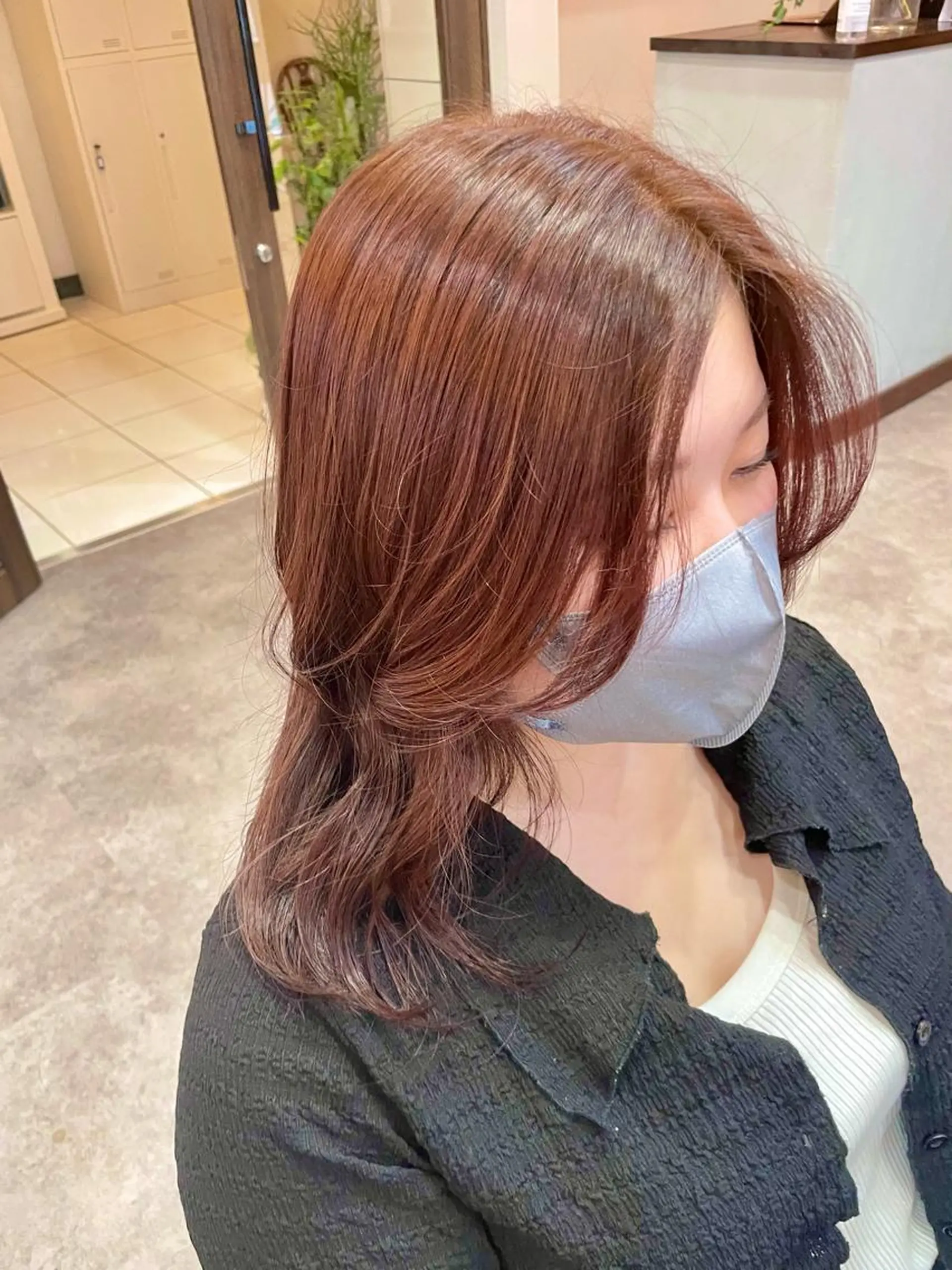 ミディアム カラー ブラウンカラー ピンクカラー ピンクブラウン ボブ/髪質改善/ soiナカジママドリのヘアスタイル