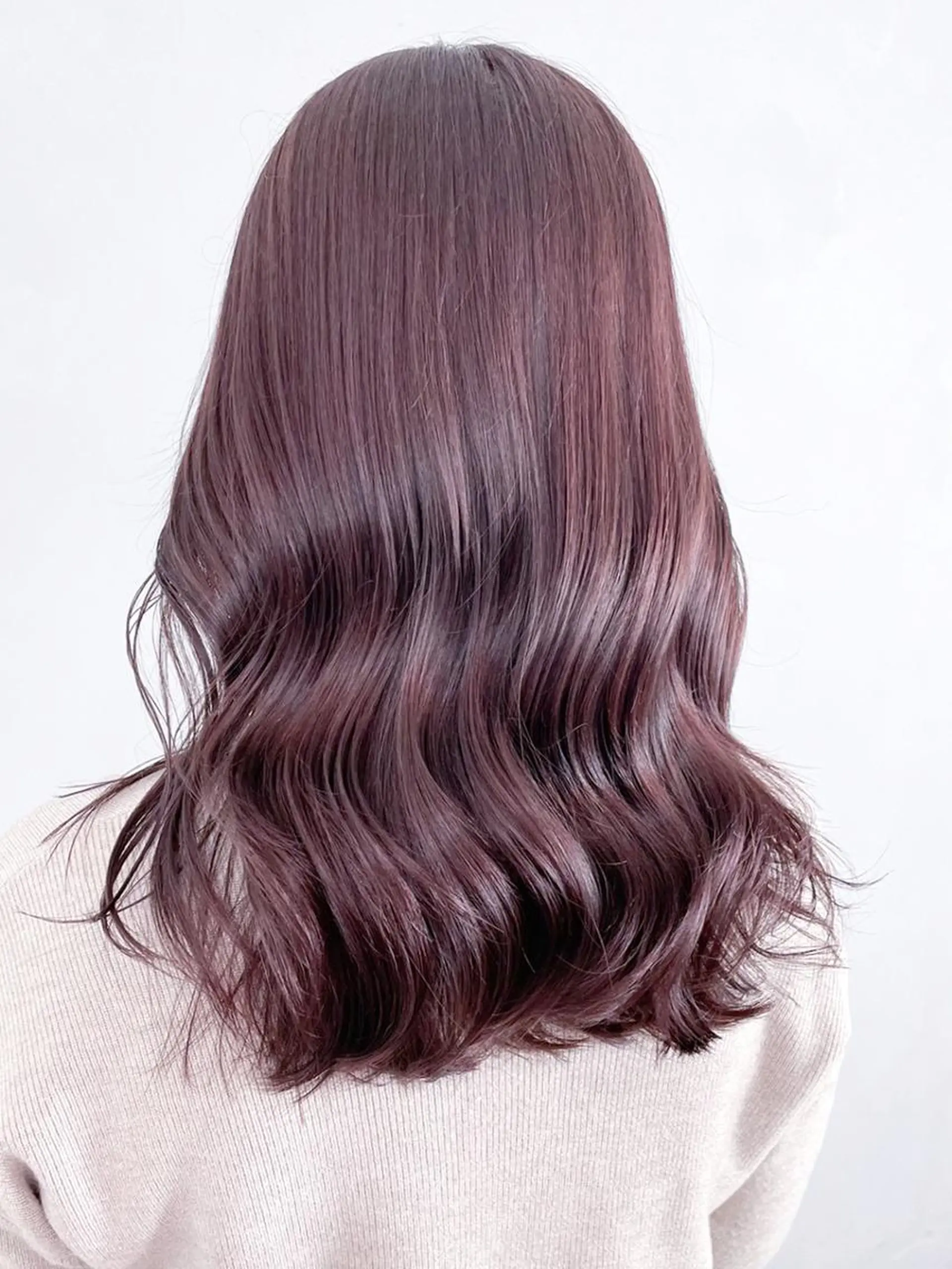 ミディアム カラー パーマ ヘアアレンジ ブラウンカラー ピンクカラー ピンクブラウン カット ヘアカラー トリートメント ITbyALBUM 下北沢店のヘアスタイル