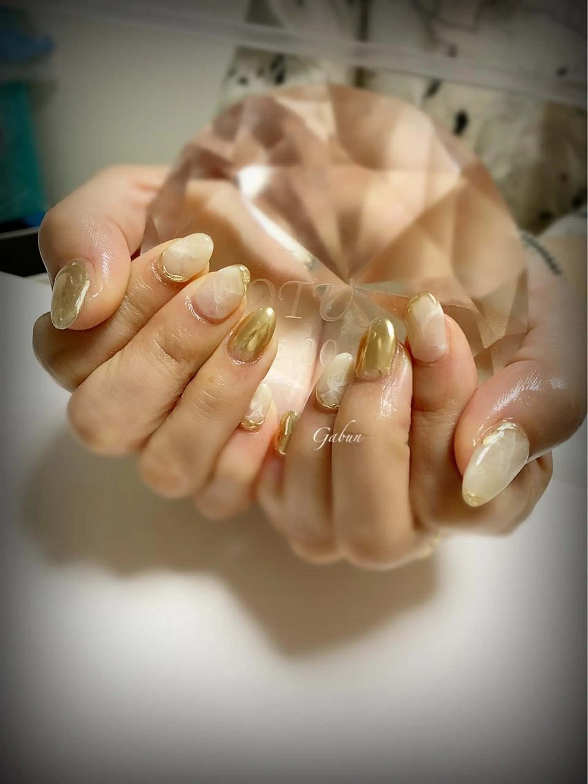 ネイル ミラーネイル ニュアンスネイル ハンドネイル ハンドケア LOTUS ネイルサロンのネイルデザイン